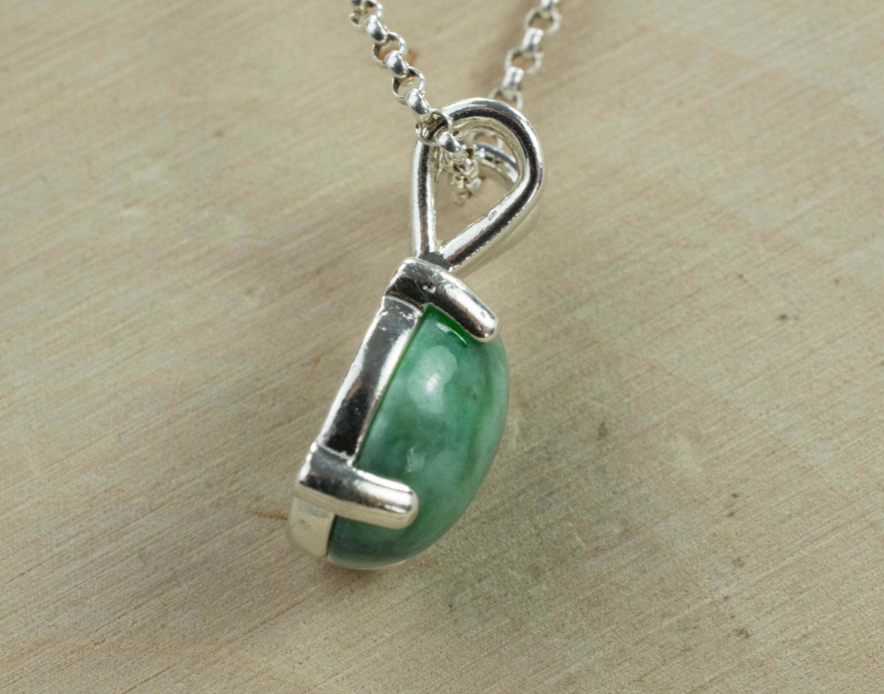 Jadeite Pendant; Natural Untreated Myanmar Jade - Mark Oliver Gems