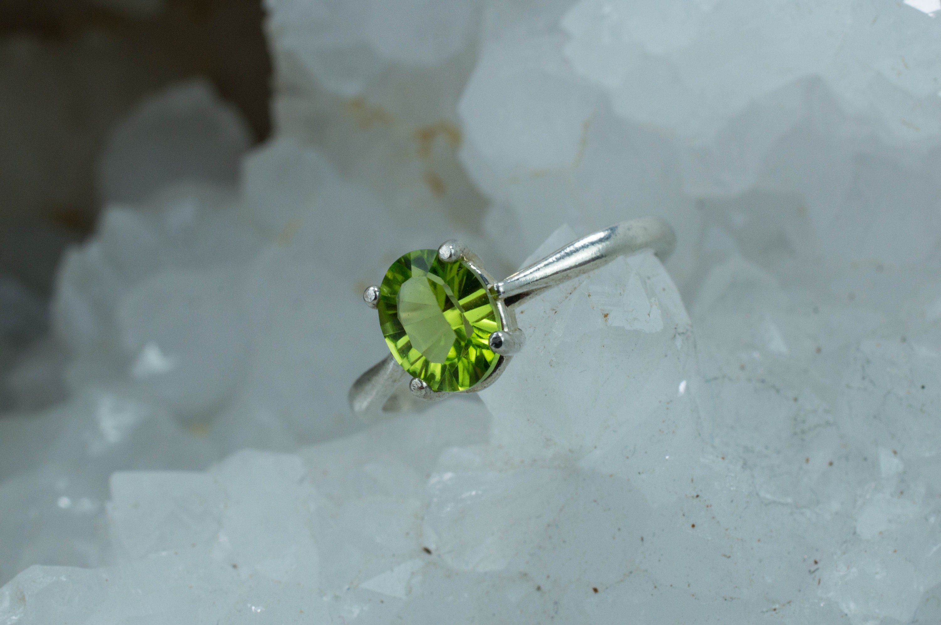 Peridot Ring, Genuine Untreated Arizona Peridot - Mark Oliver Gems