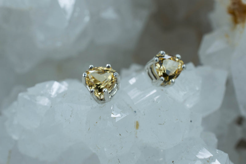 Imperial Topaz Earrings; Natural Untreated Brazilian Topaz