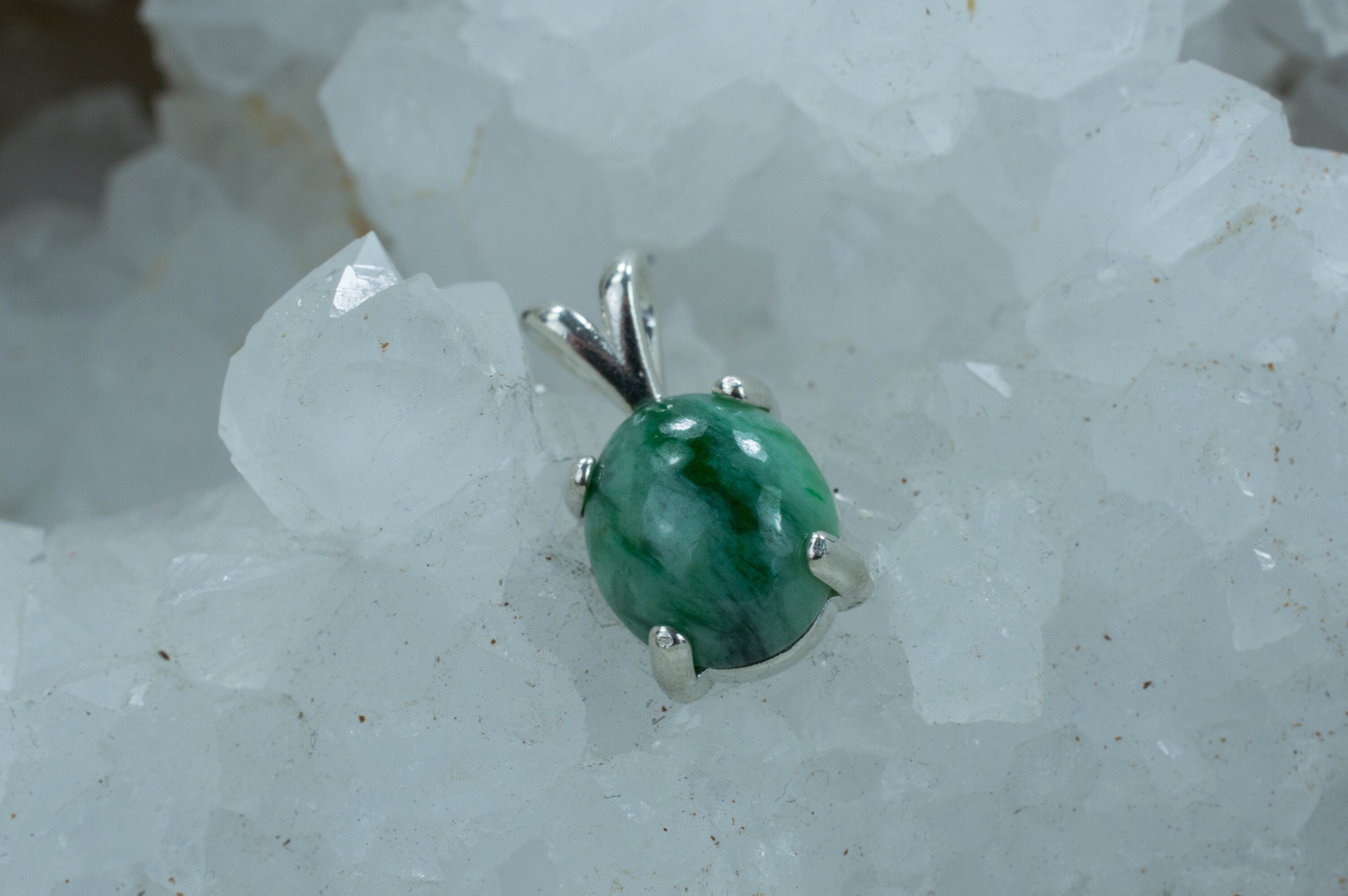 Jadeite Pendant; Natural Untreated Myanmar Jade - Mark Oliver Gems