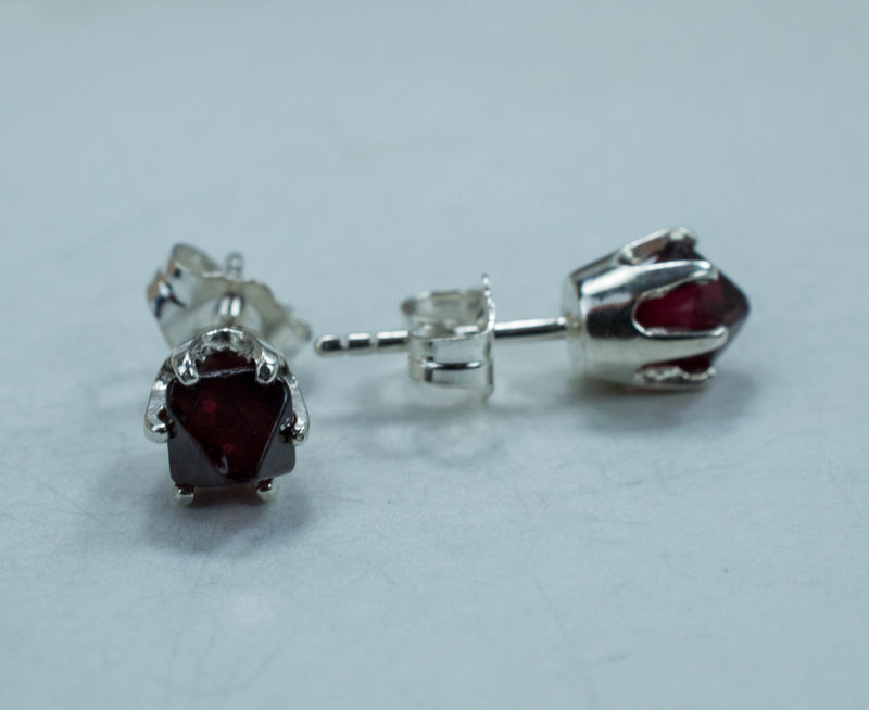 Red Spinel Earrings; Genuine and Untreated Burmese Spinel