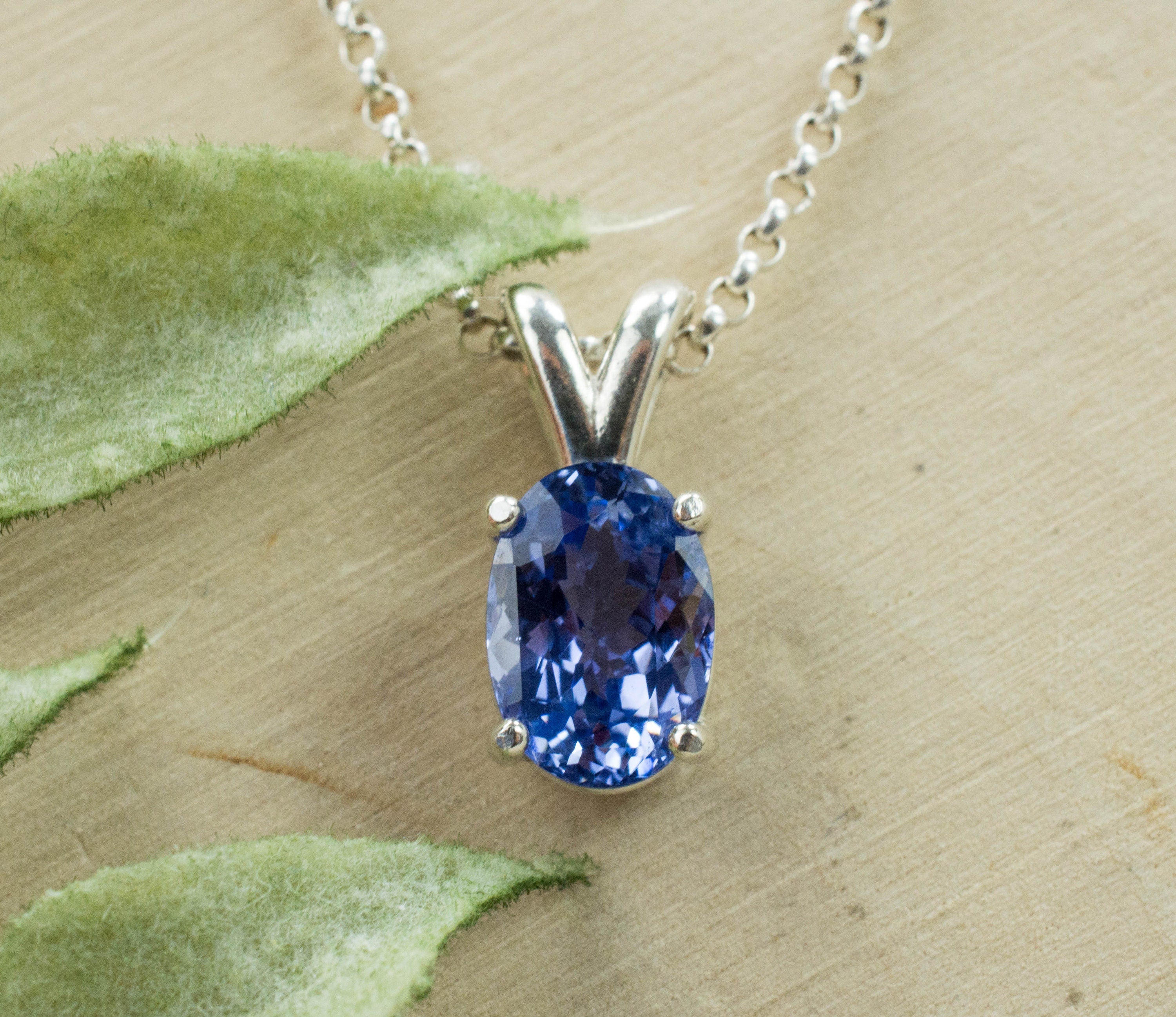 Blue Sapphire Pendant; Natural Untreated Sri Lanka Sapphire - Mark Oliver Gems