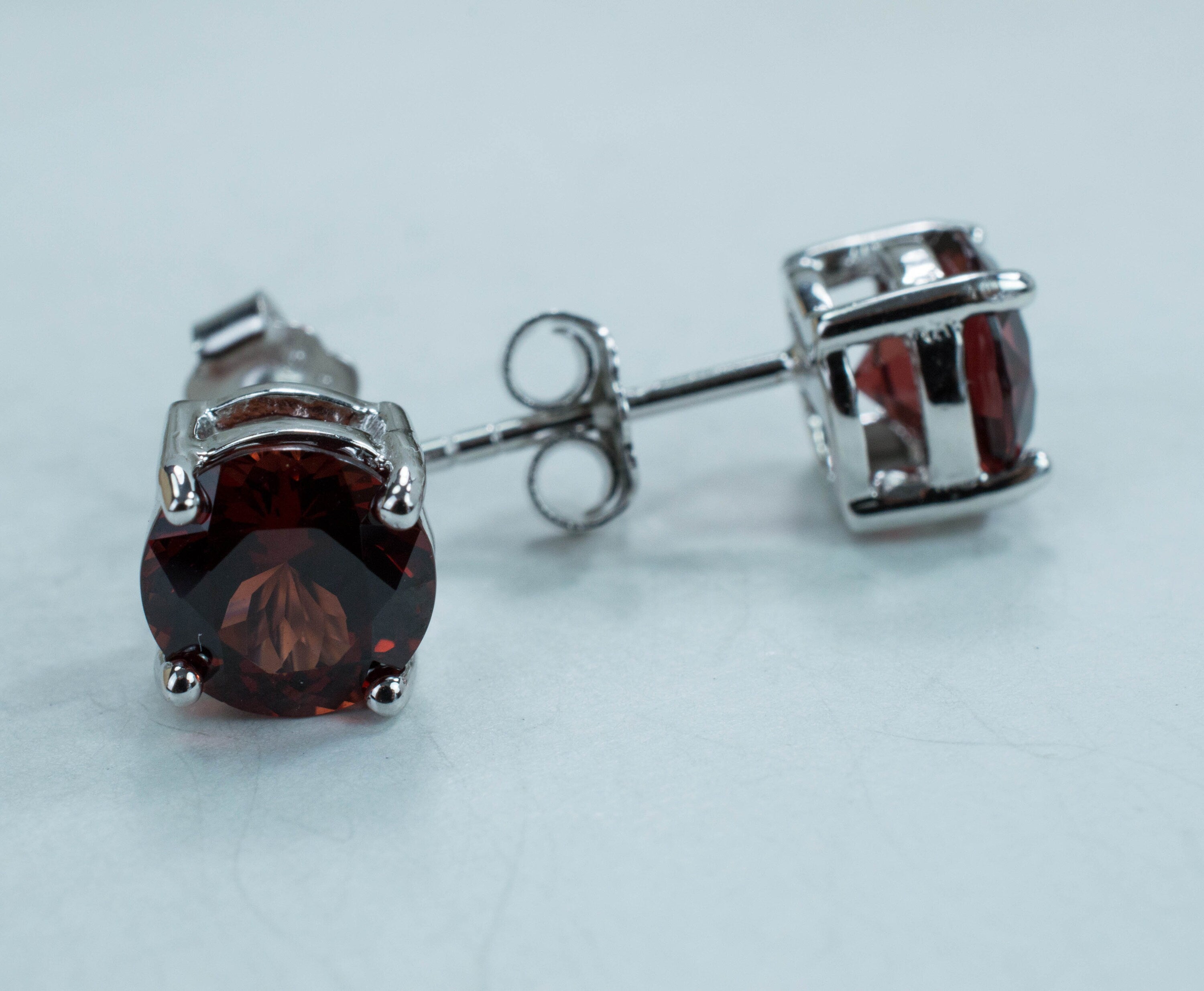 Pyrope Garnet Earrings; Genuine Untreated Madagascar Garnet; 2.700cts - Mark Oliver Gems