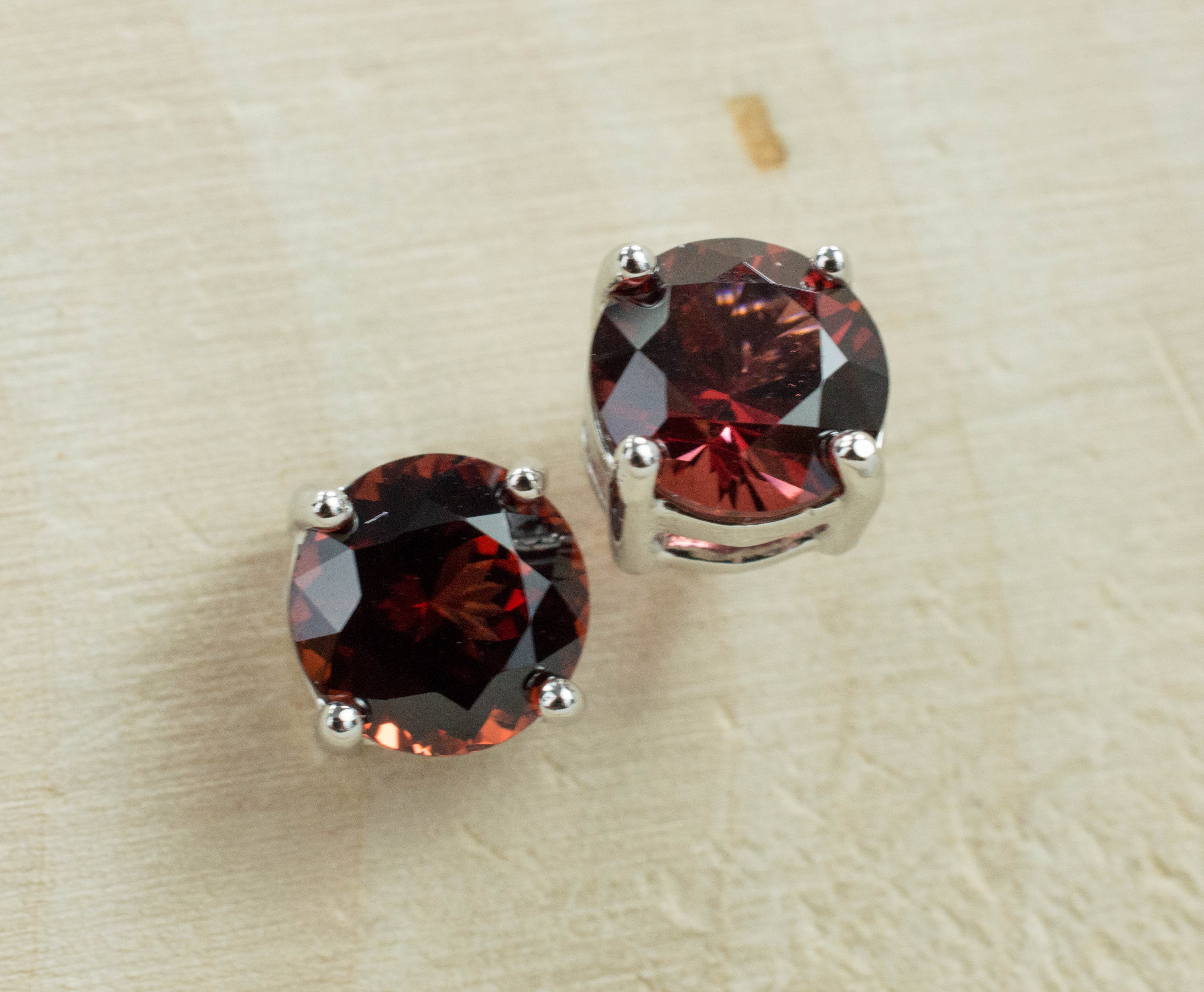 Pyrope Garnet Earrings; Genuine Untreated Madagascar Garnet; 2.700cts - Mark Oliver Gems