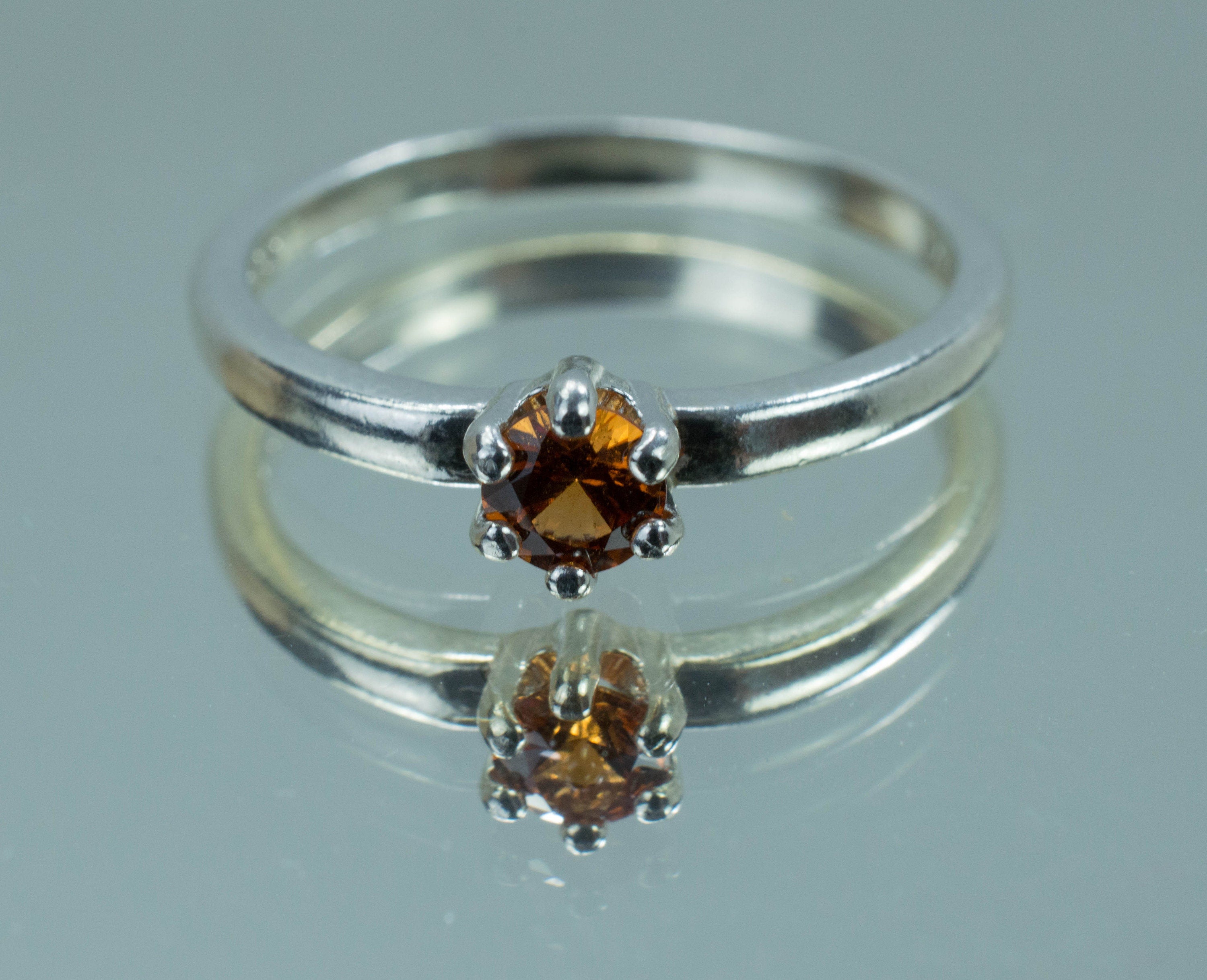 Hessonite Garnet Ring; Genuine Untreated Sri Lanka Garnet - Mark Oliver Gems