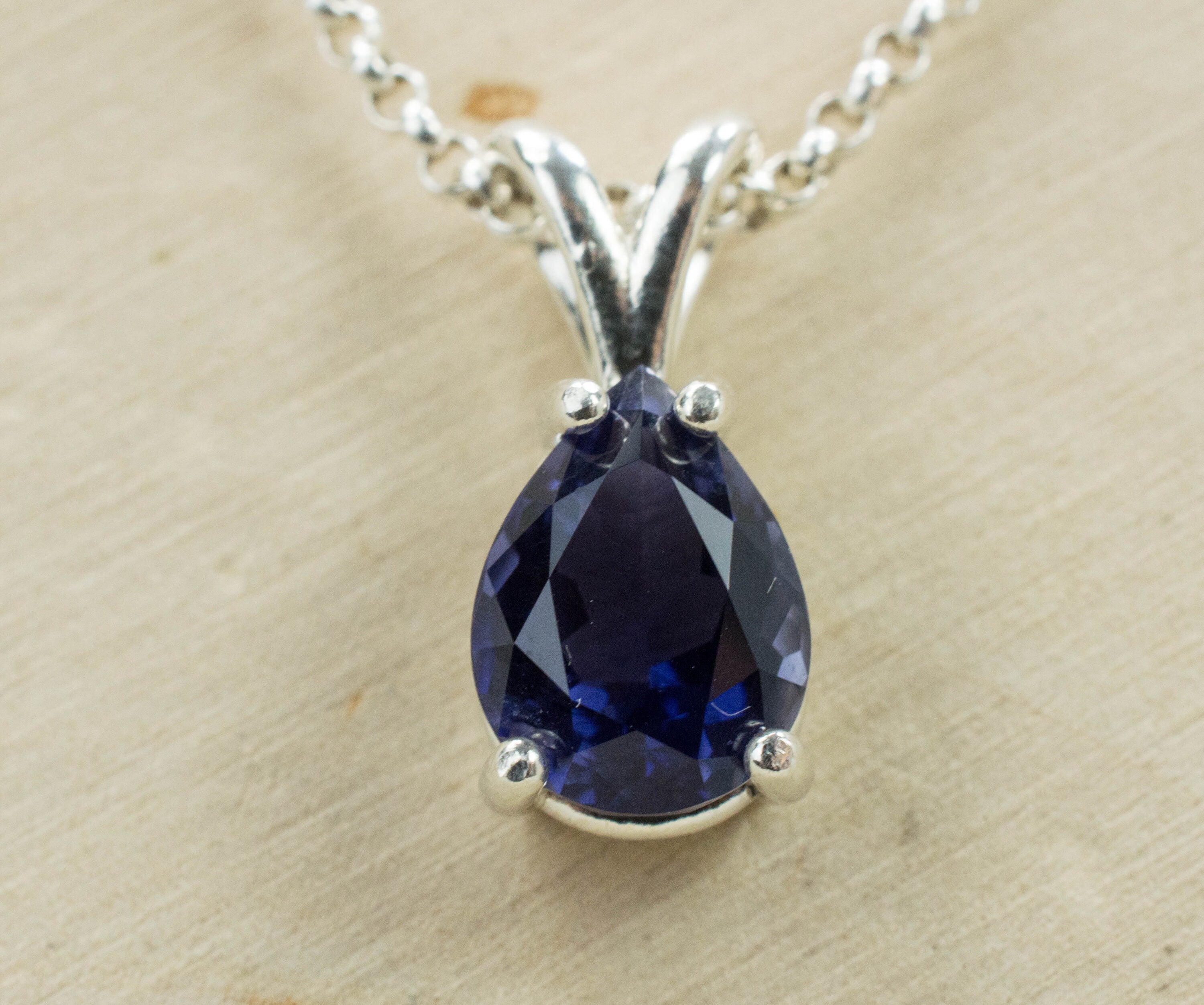 Iolite Pendant; Genuine Untreated Kenya Iolite - Mark Oliver Gems