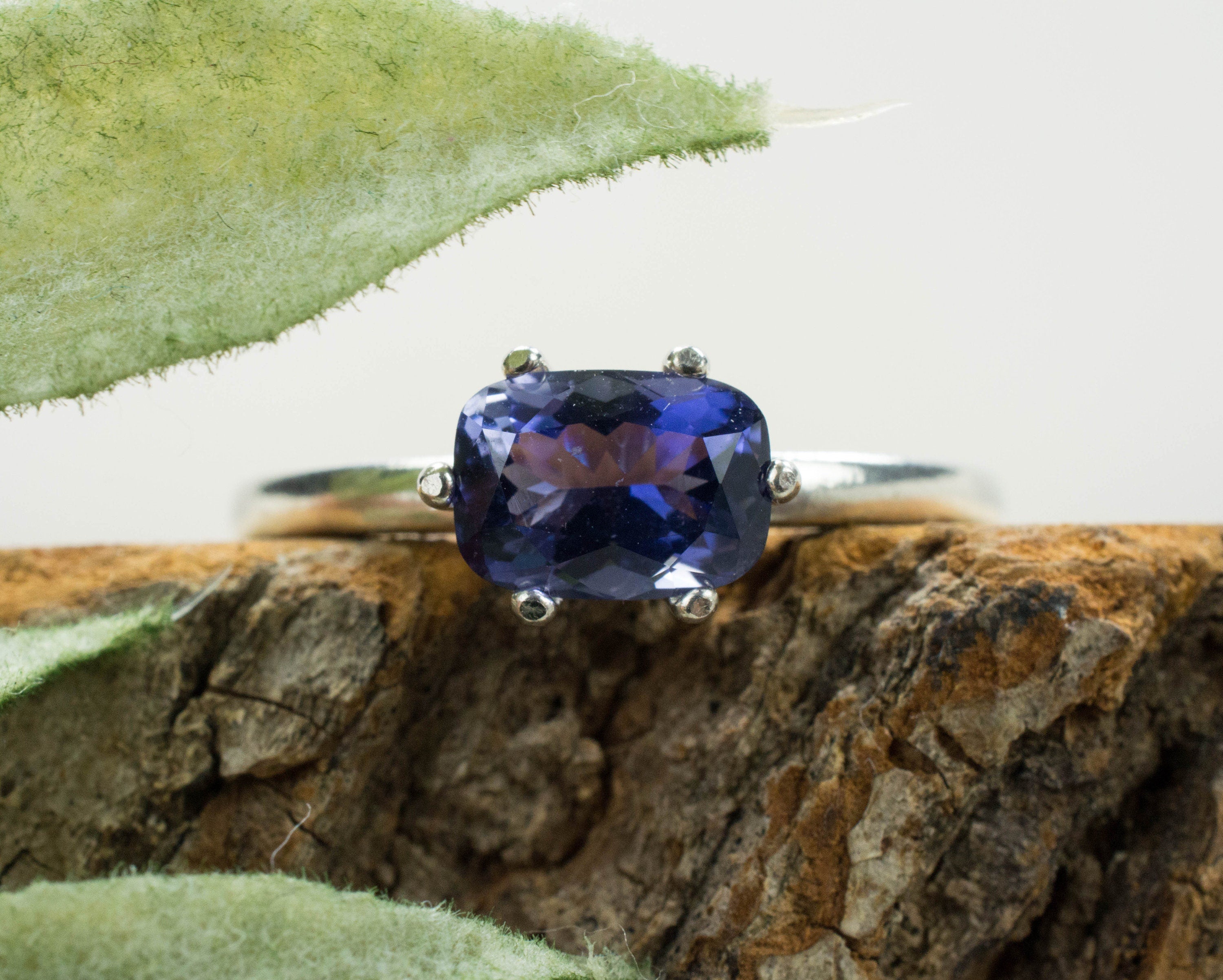 Iolite Ring; Natural Untreated Kenya Iolite - Mark Oliver Gems