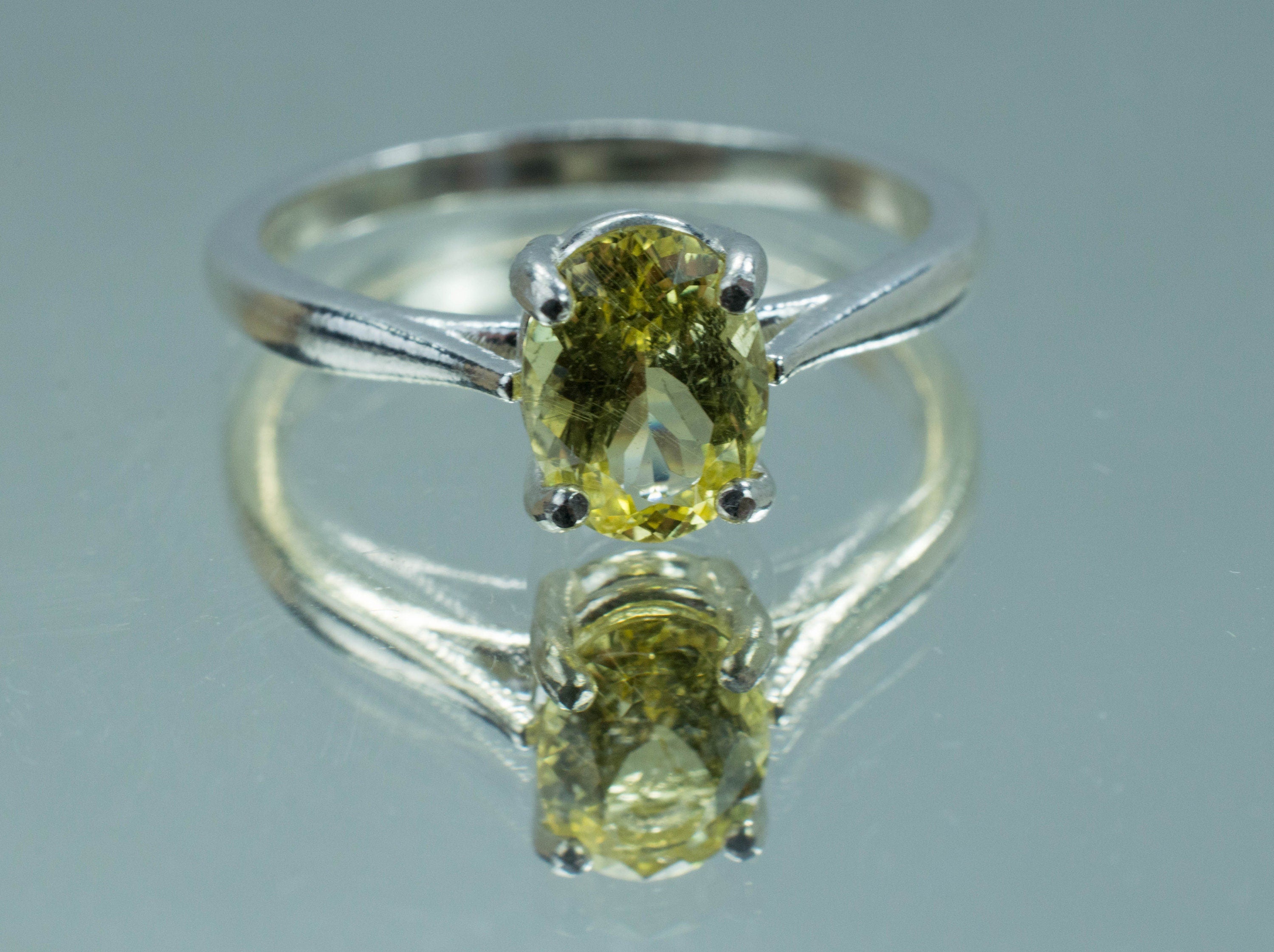 Yellow Danburite Ring; Natural Untreated Tanzanian Danburite - Mark Oliver Gems