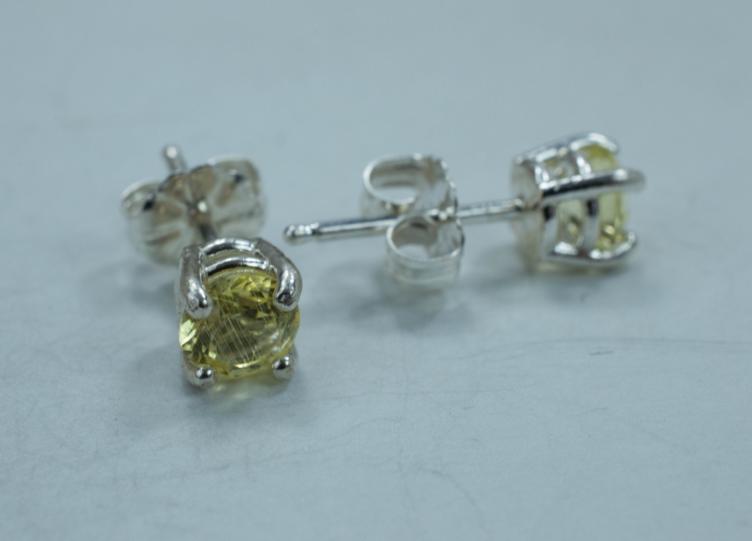 Danburite Earrings; Genuine Untreated Tanzania Yellow Danburite - Mark Oliver Gems