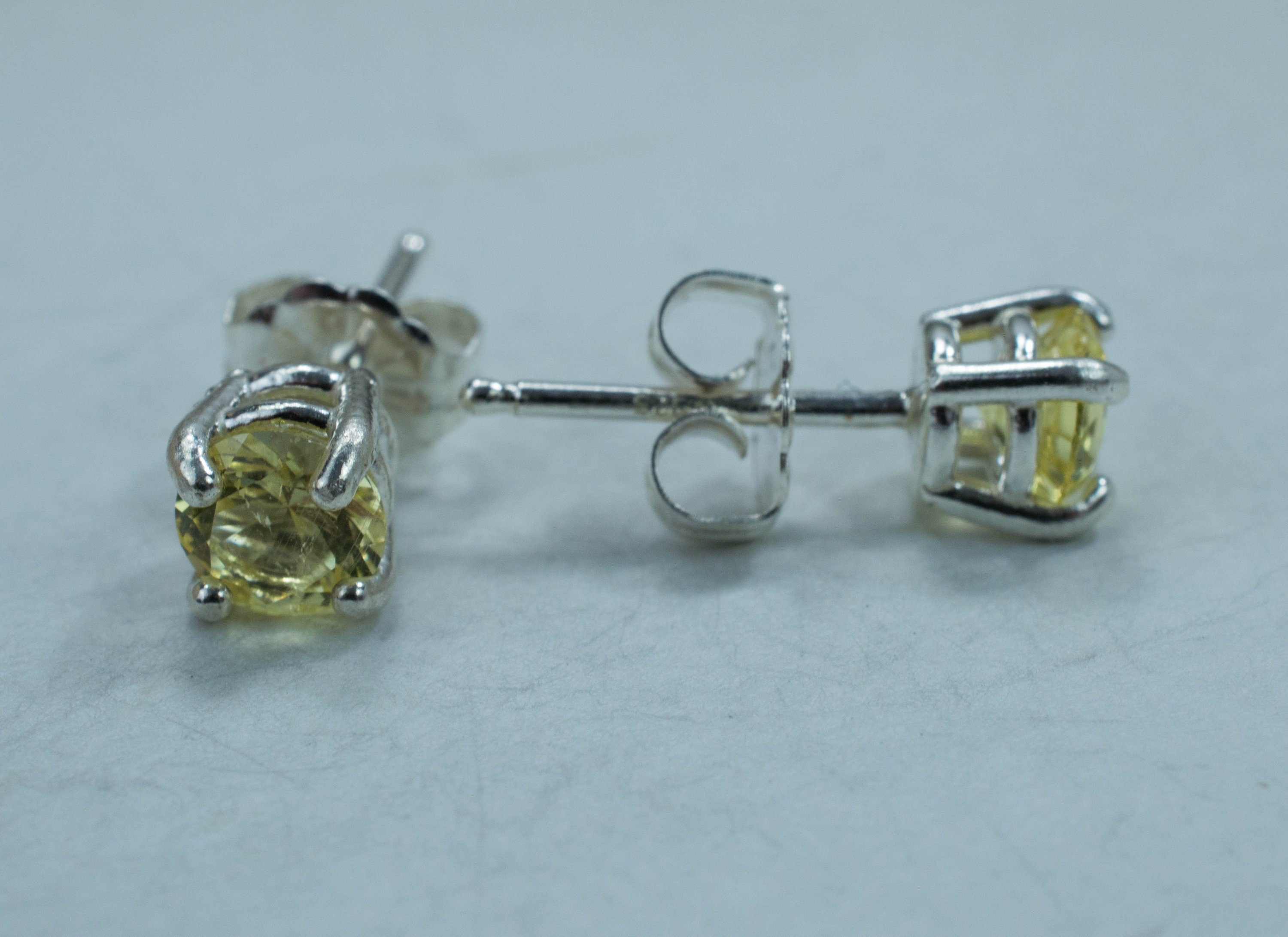 Danburite Earrings; Natural Untreated Tanzania Yellow Danburite - Mark Oliver Gems