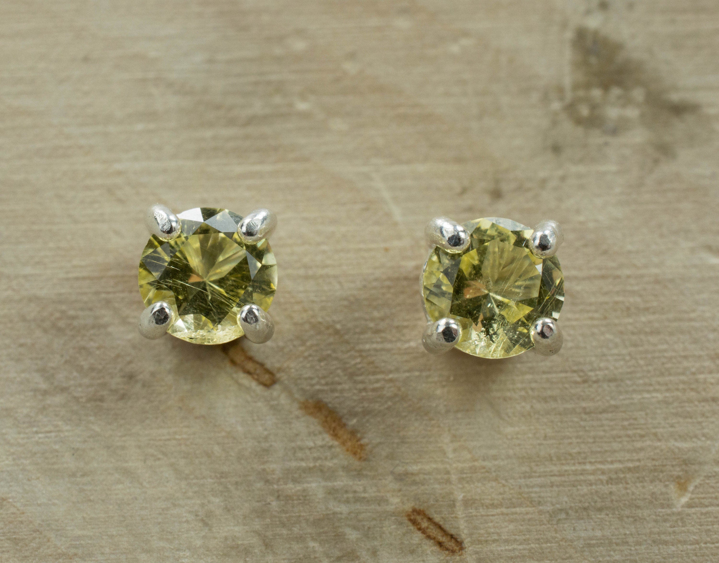 Danburite Earrings; Natural Untreated Tanzania Yellow Danburite - Mark Oliver Gems