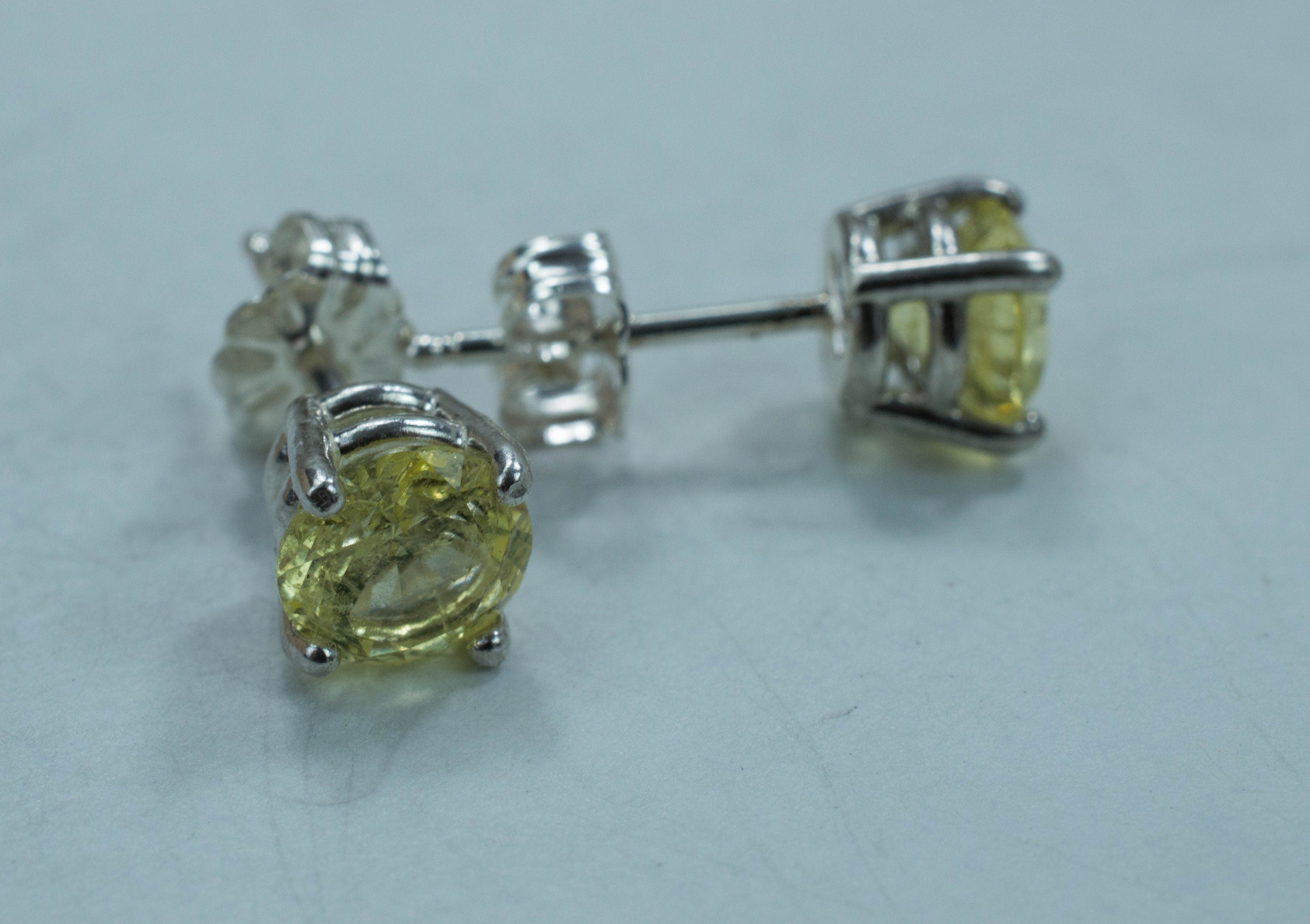 Danburite Earrings; Genuine Untreated Tanzania Mined Yellow Danburite - Mark Oliver Gems