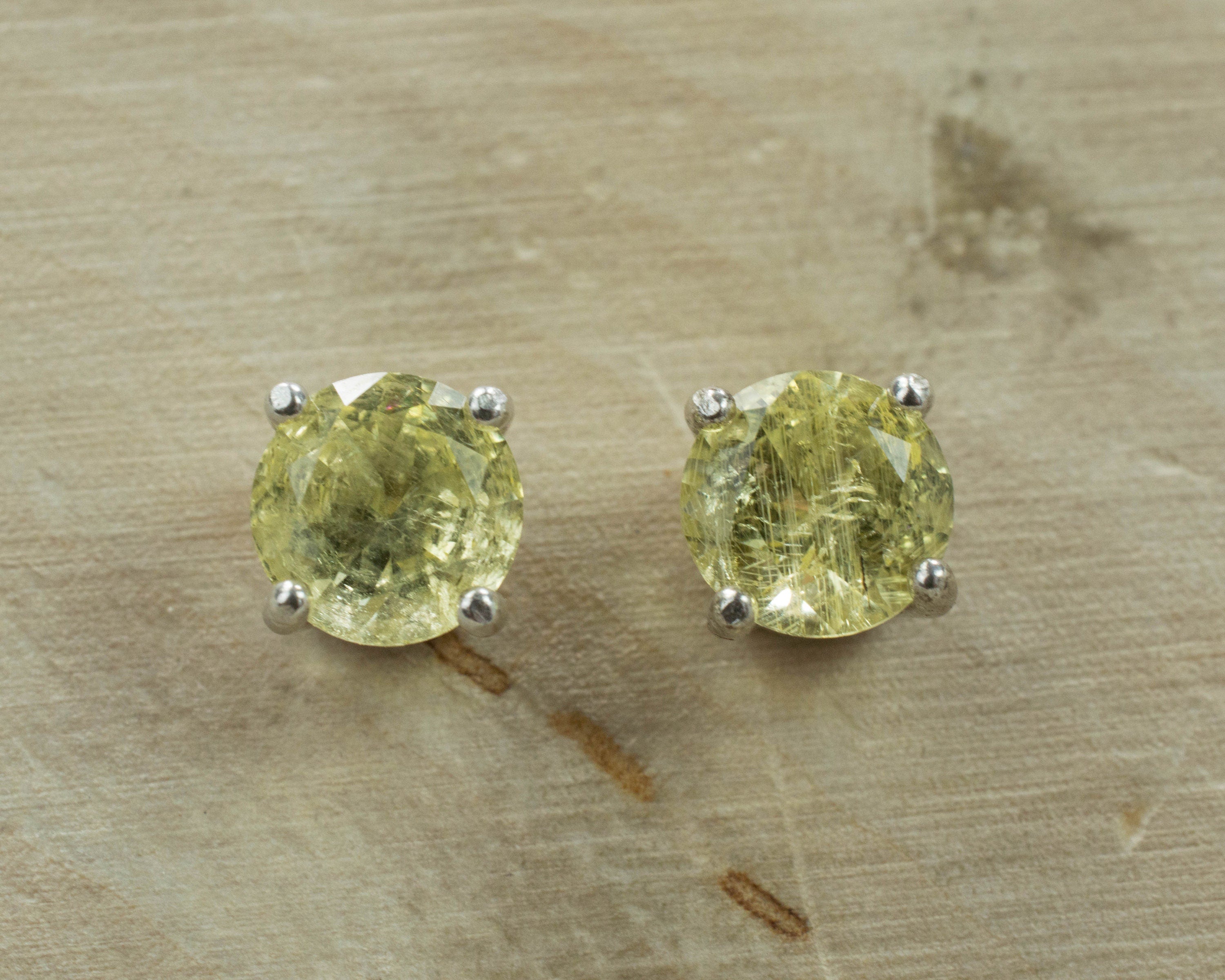 Danburite Earrings; Genuine Untreated Tanzania Mined Yellow Danburite - Mark Oliver Gems