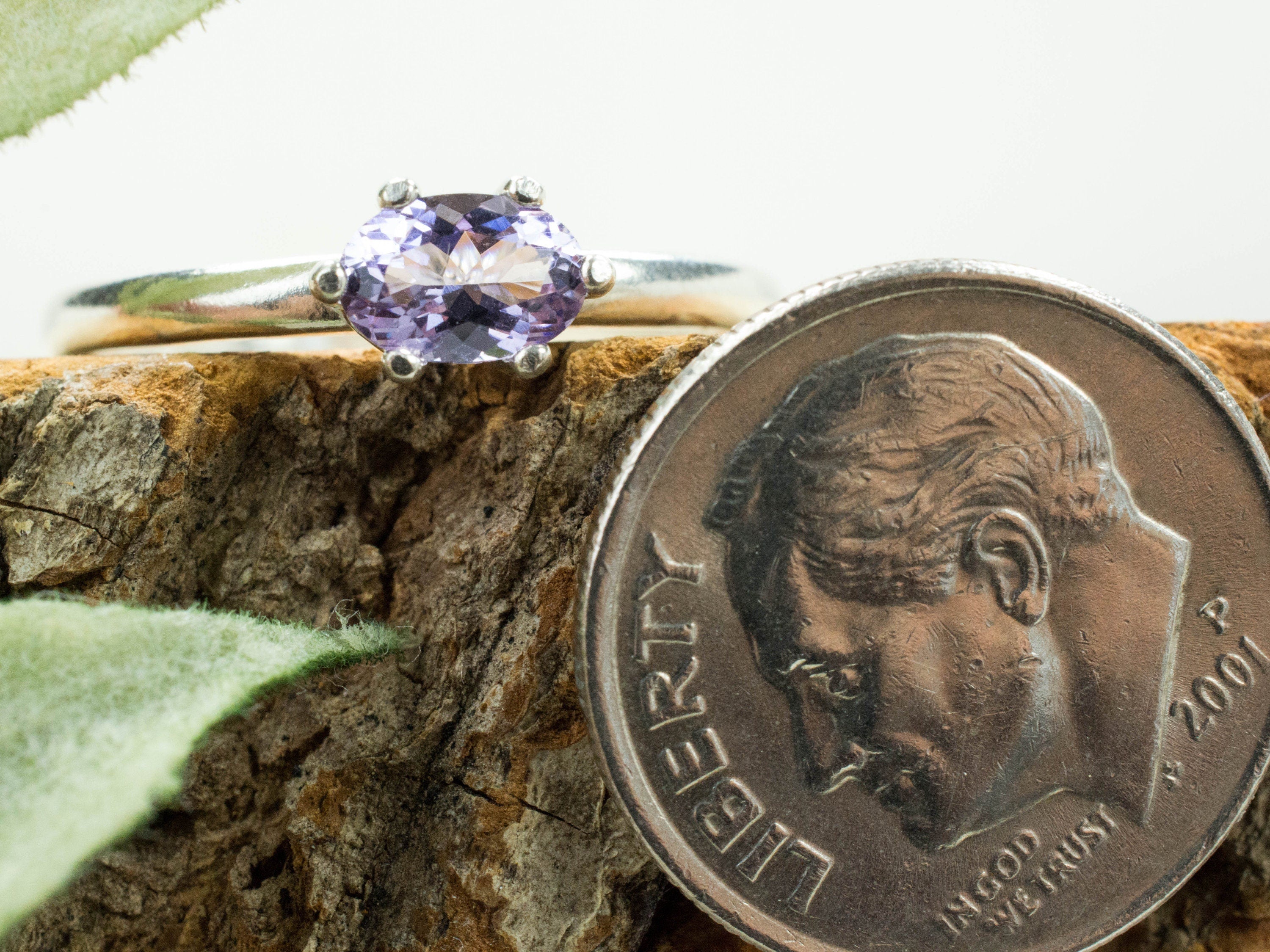 Purple Scapolite Ring; Genuine Untreated Tanzania Scapolite - Mark Oliver Gems