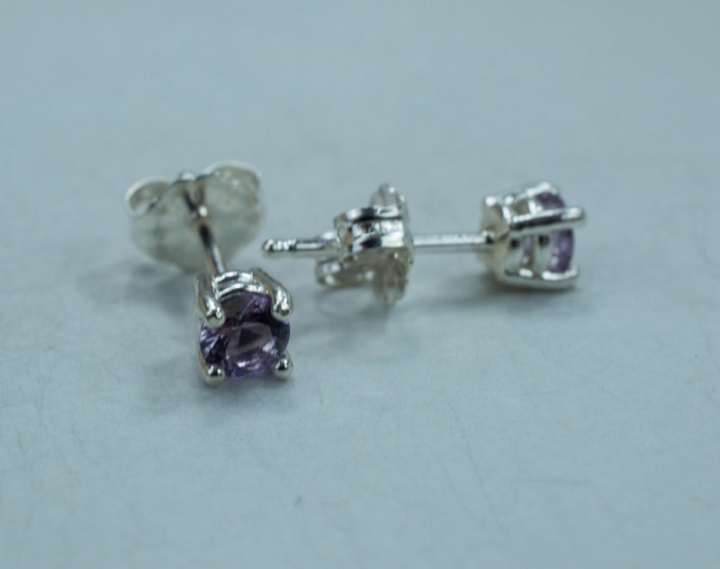 Purple Scapolite Earrings, Genuine Untreated Tanzania Scapolite