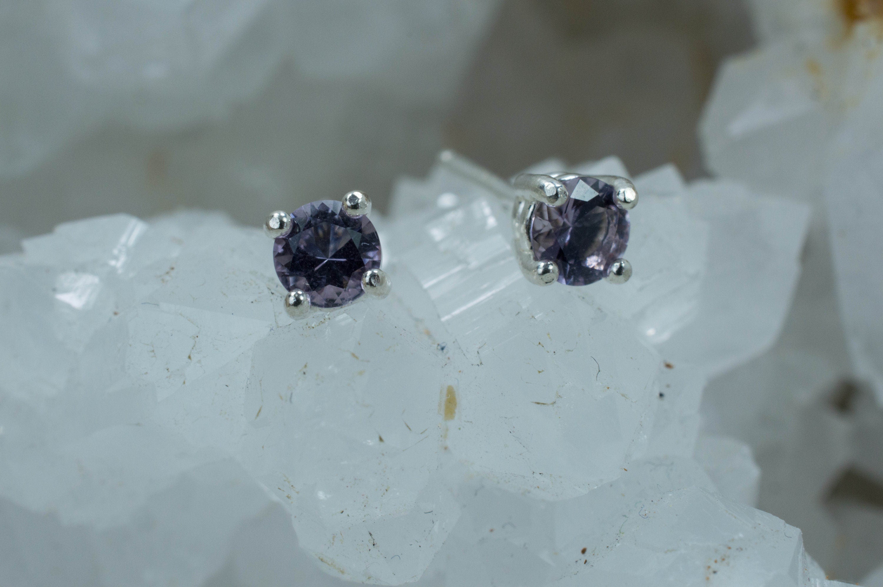 Purple Scapolite Earrings, Genuine Untreated Tanzania Scapolite - Mark Oliver Gems