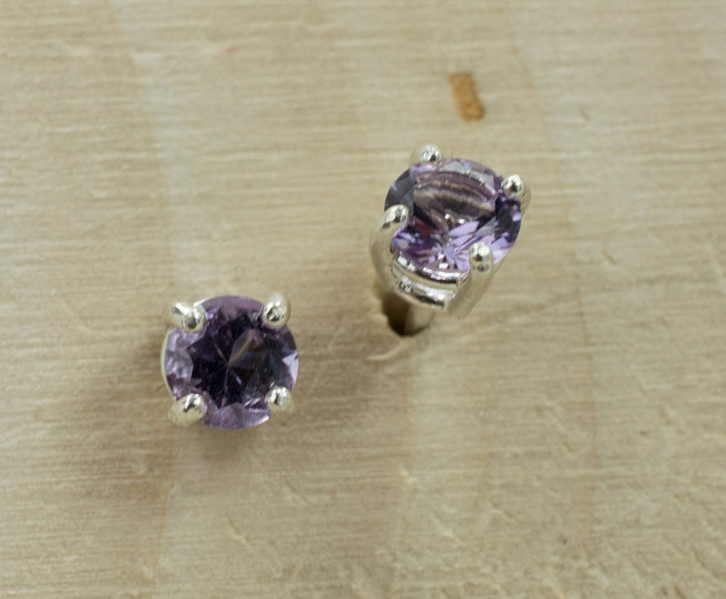 Purple Scapolite Earrings, Natural Untreated Tanzania Mined Scapolite
