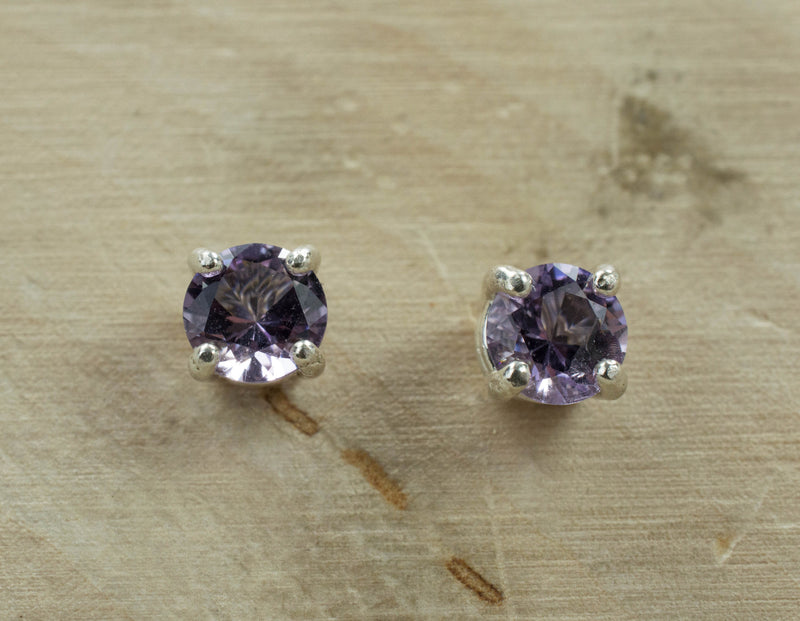 Purple Scapolite Earrings, Natural Untreated Tanzania Mined Scapolite