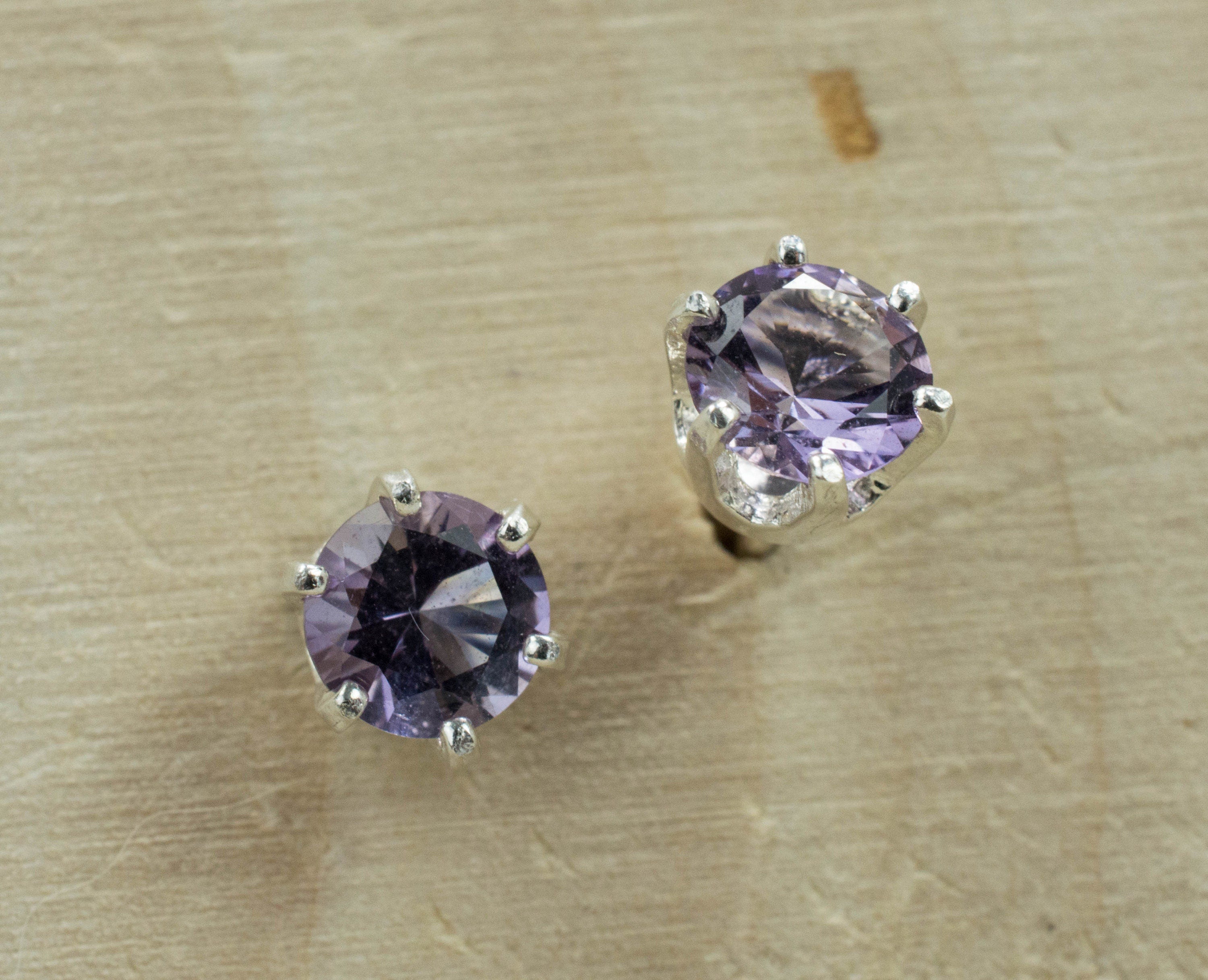 Purple Scapolite Earrings, Genuine Untreated Tanzania Mined Scapolite - Mark Oliver Gems