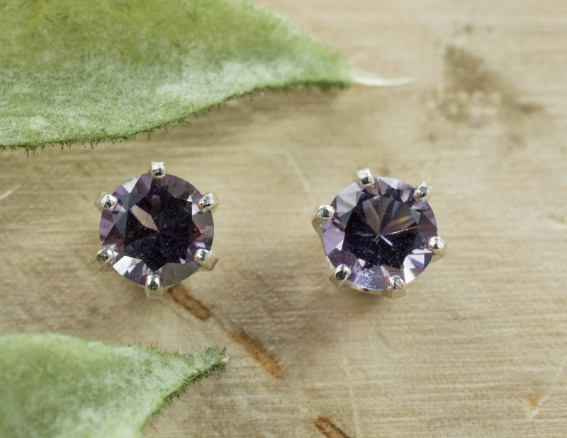 Purple Scapolite Earrings, Genuine Untreated Tanzania Mined Scapolite