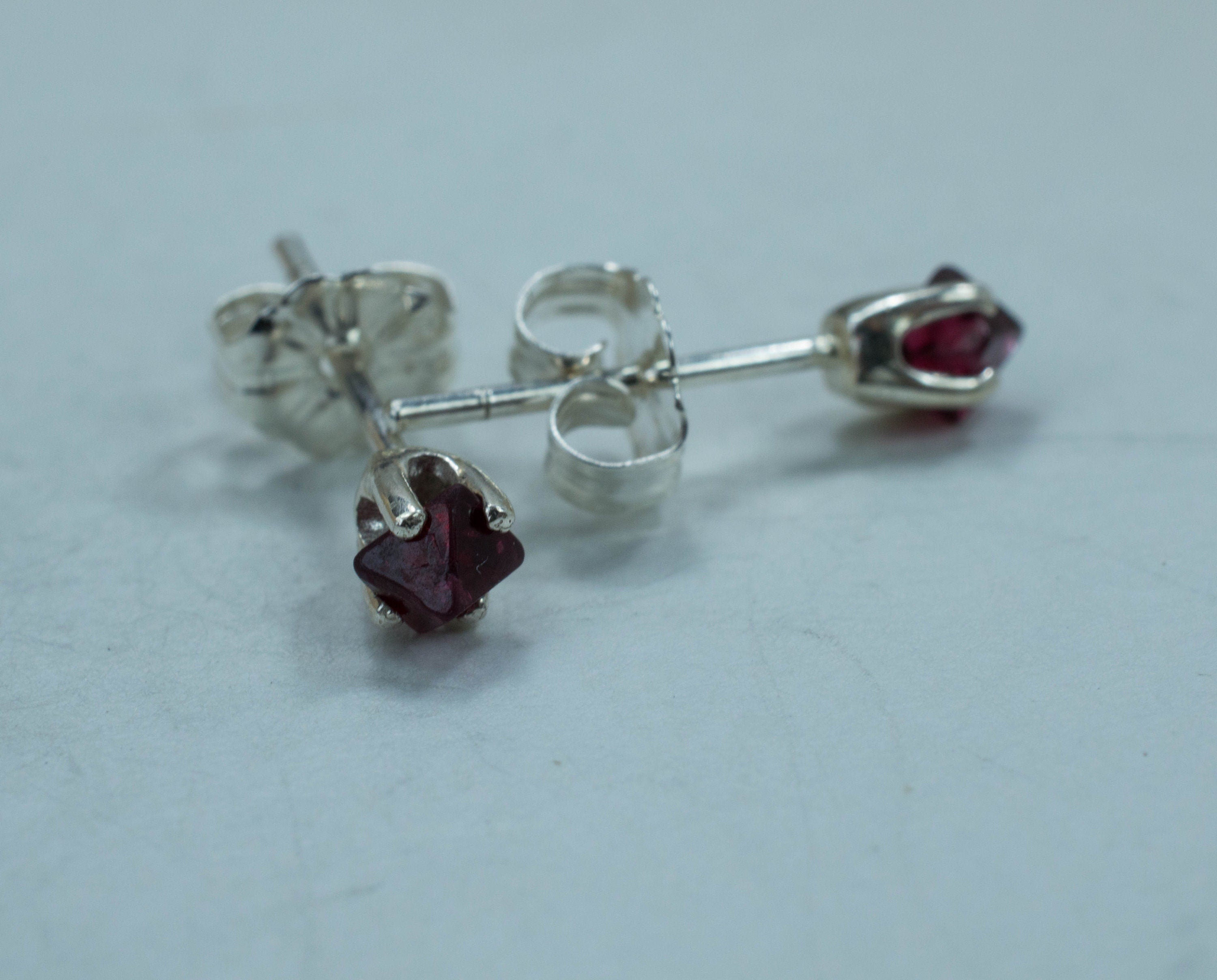 Red Spinel Earrings; Genuine Untreated Burma Spinel - Mark Oliver Gems