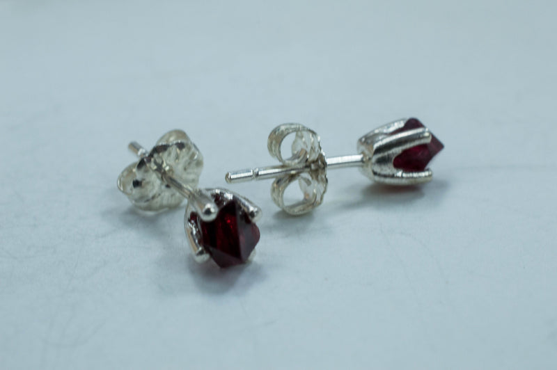 Red Spinel Earrings; Natural and Untreated Burmese Spinel