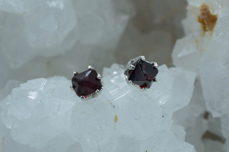 Red Spinel Earrings; Genuine and Untreated Burmese Spinel