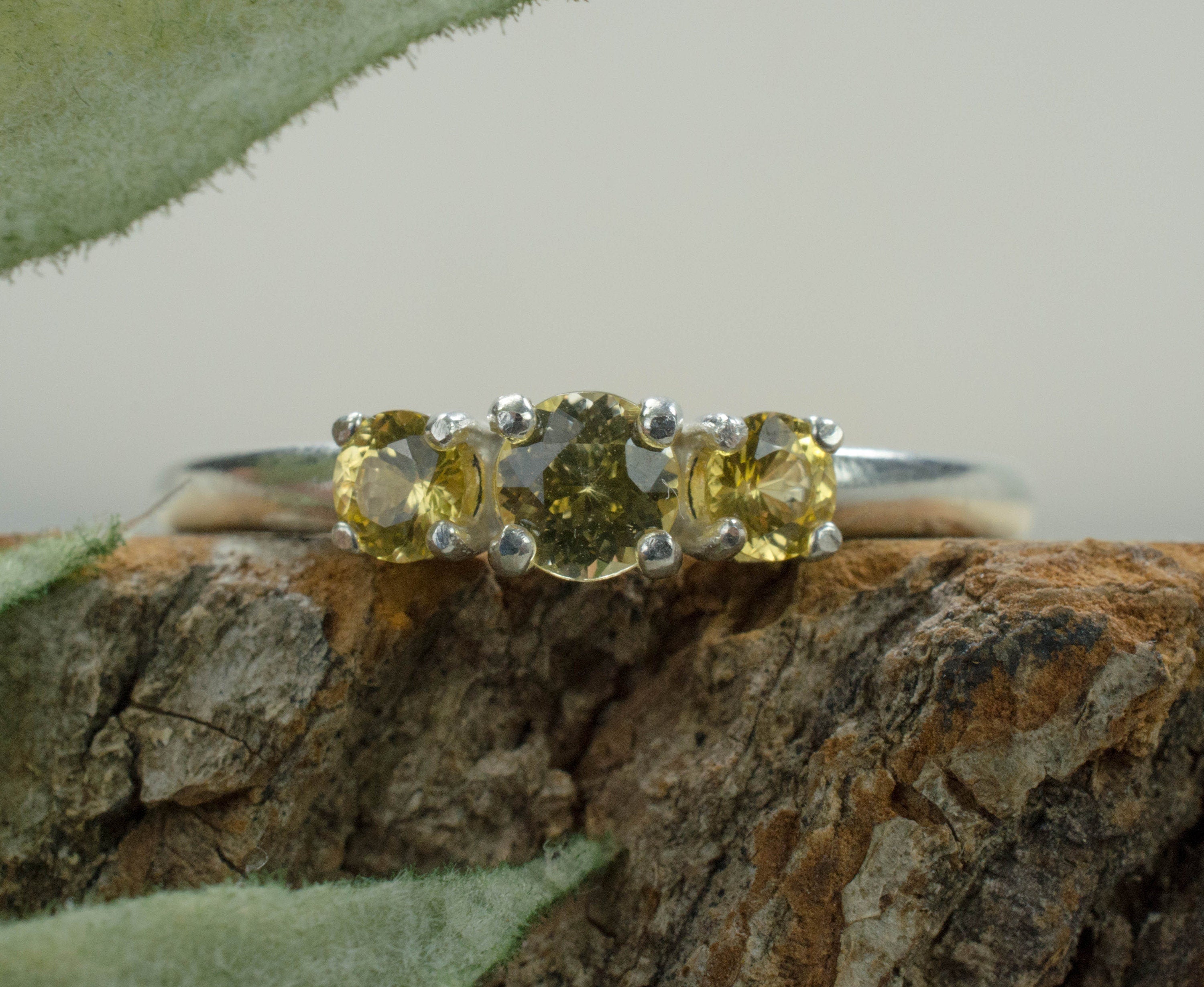 Yellow Sapphire Ring, Genuine Untreated Sri Lanka Sapphires - Mark Oliver Gems