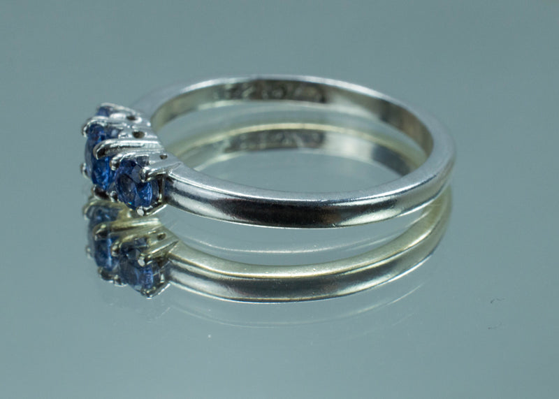 Blue Sapphire Ring, Genuine Untreated Ceylon Sapphires