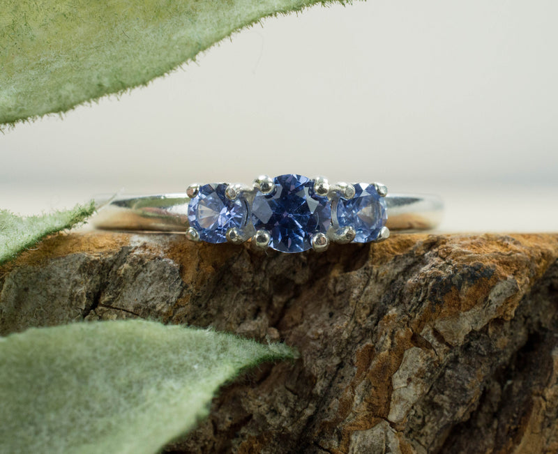 Blue Sapphire Ring, Genuine Untreated Ceylon Sapphires