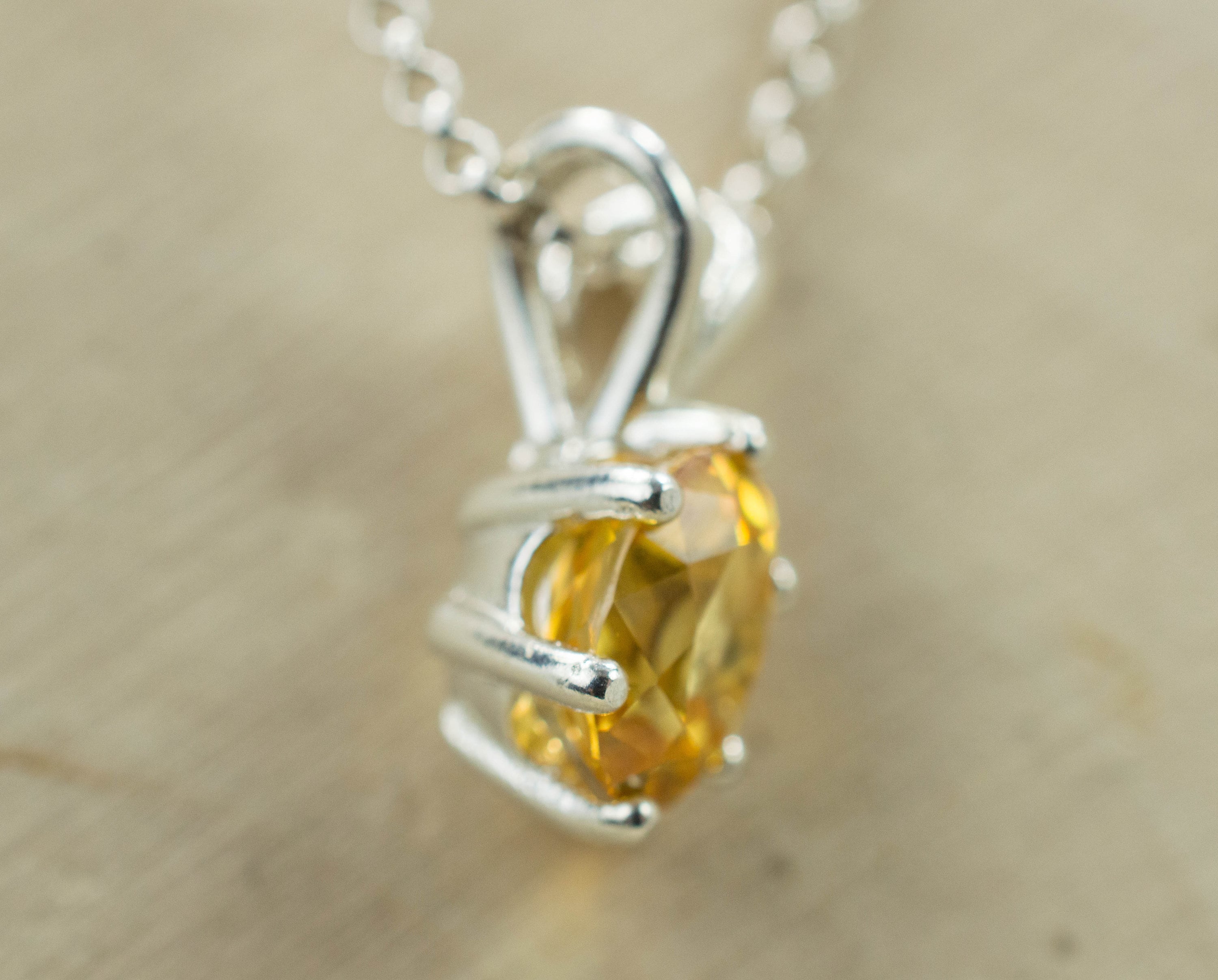 Yellow Zircon Pendant, Genuine Untreated Madagascar Zircon - Mark Oliver Gems