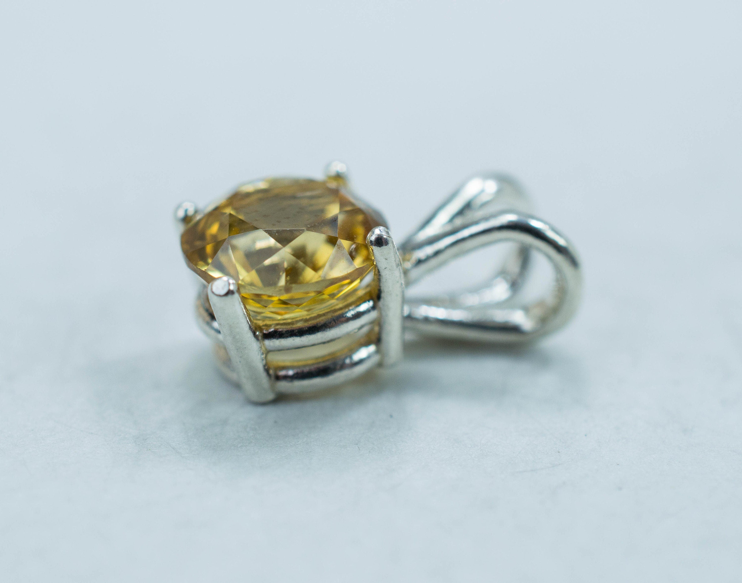 Yellow Zircon Pendant, Genuine Untreated Madagascan Zircon - Mark Oliver Gems