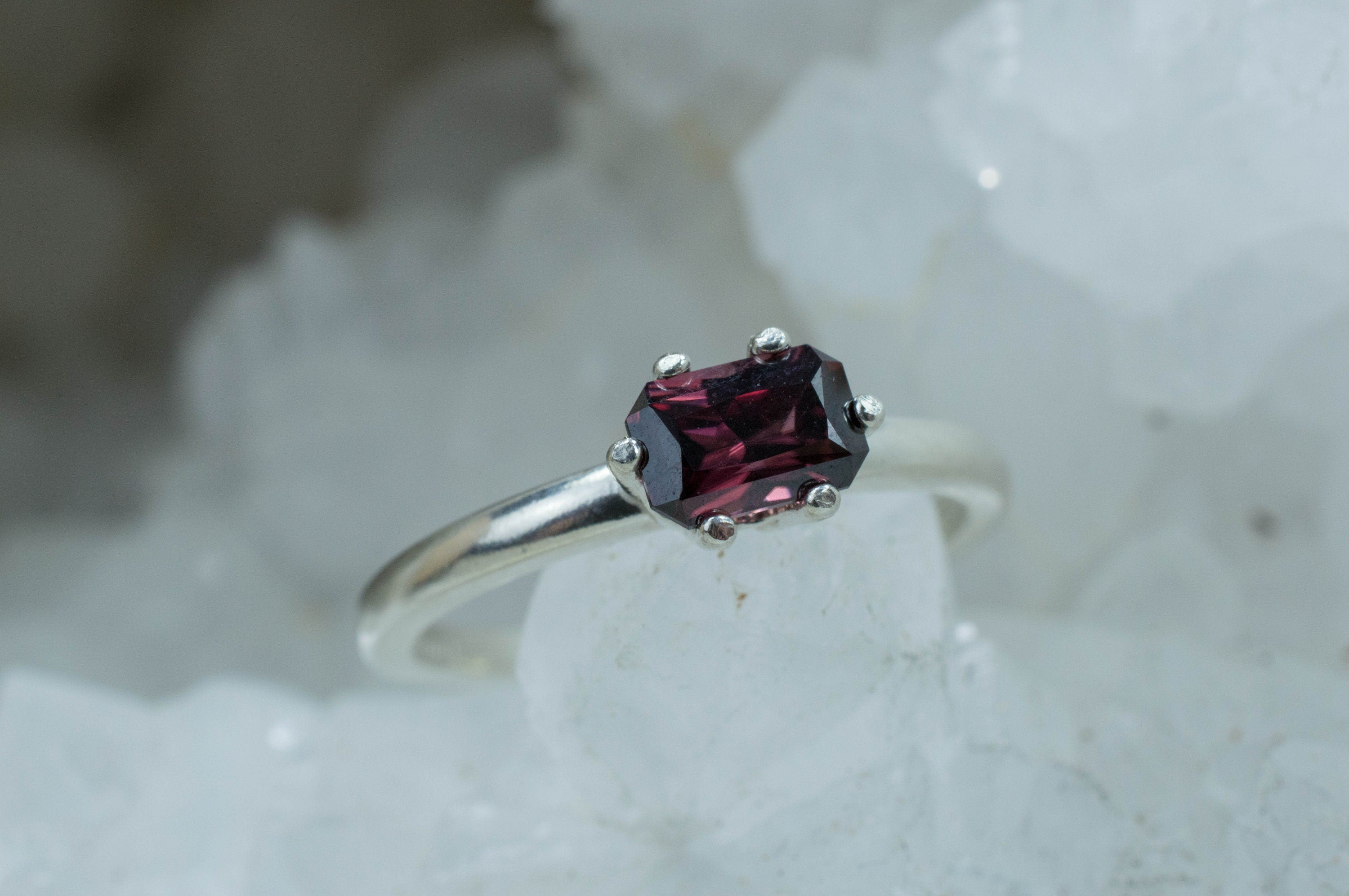 Zircon Ring; Genuine Untreated Tanzanian Red Zircon - Mark Oliver Gems