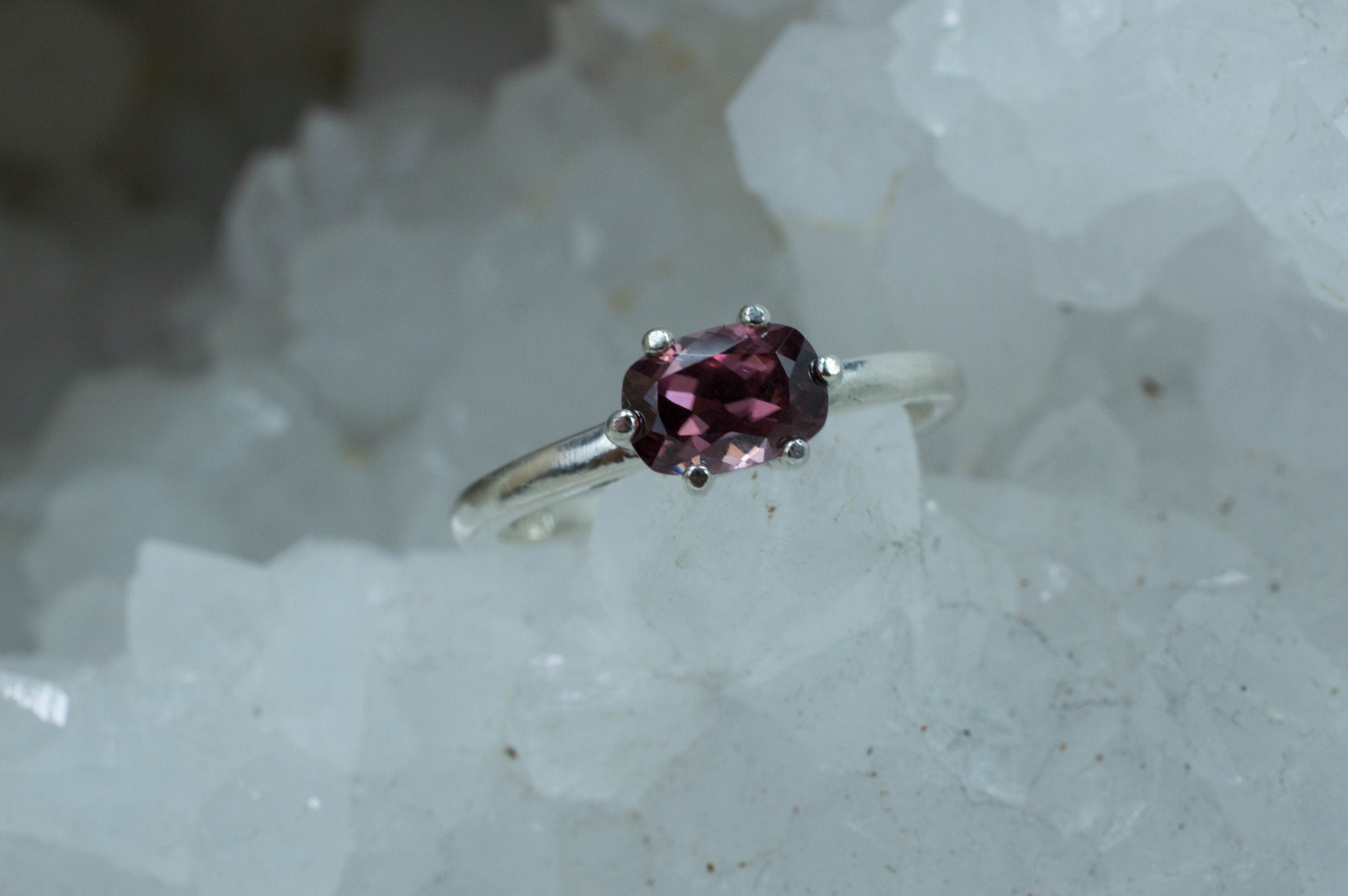 Zircon Ring; Genuine Untreated Tanzanian Pink Zircon - Mark Oliver Gems