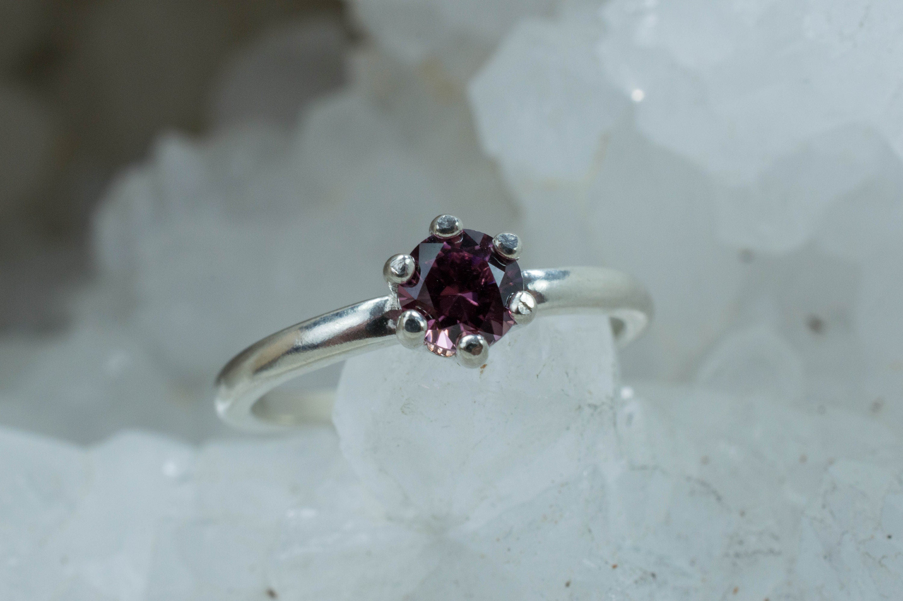 Zircon Ring; Natural Untreated Tanzanian Pink Zircon - Mark Oliver Gems