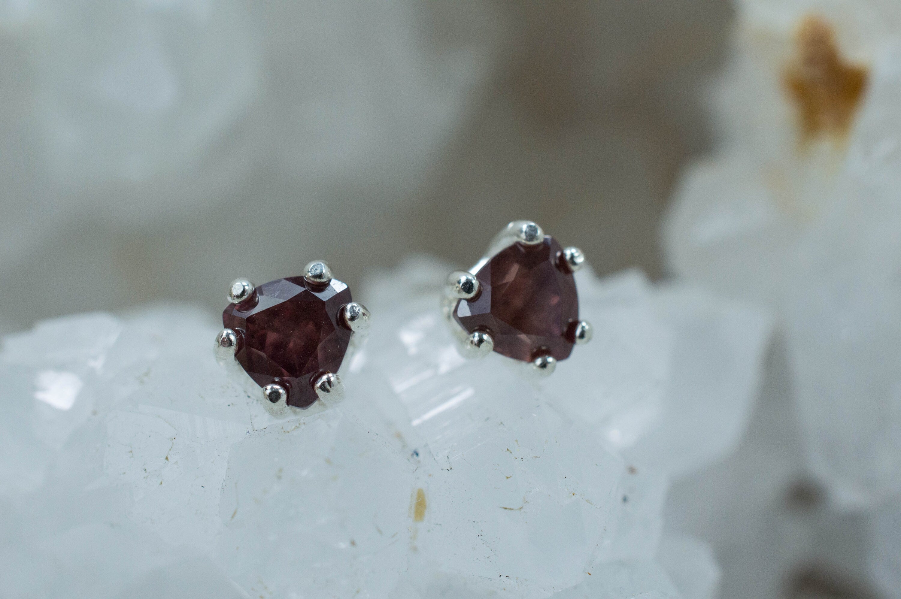 Red Zircon Earrings; Genuine Untreated Tanzania Zircon; 1.330cts - Mark Oliver Gems