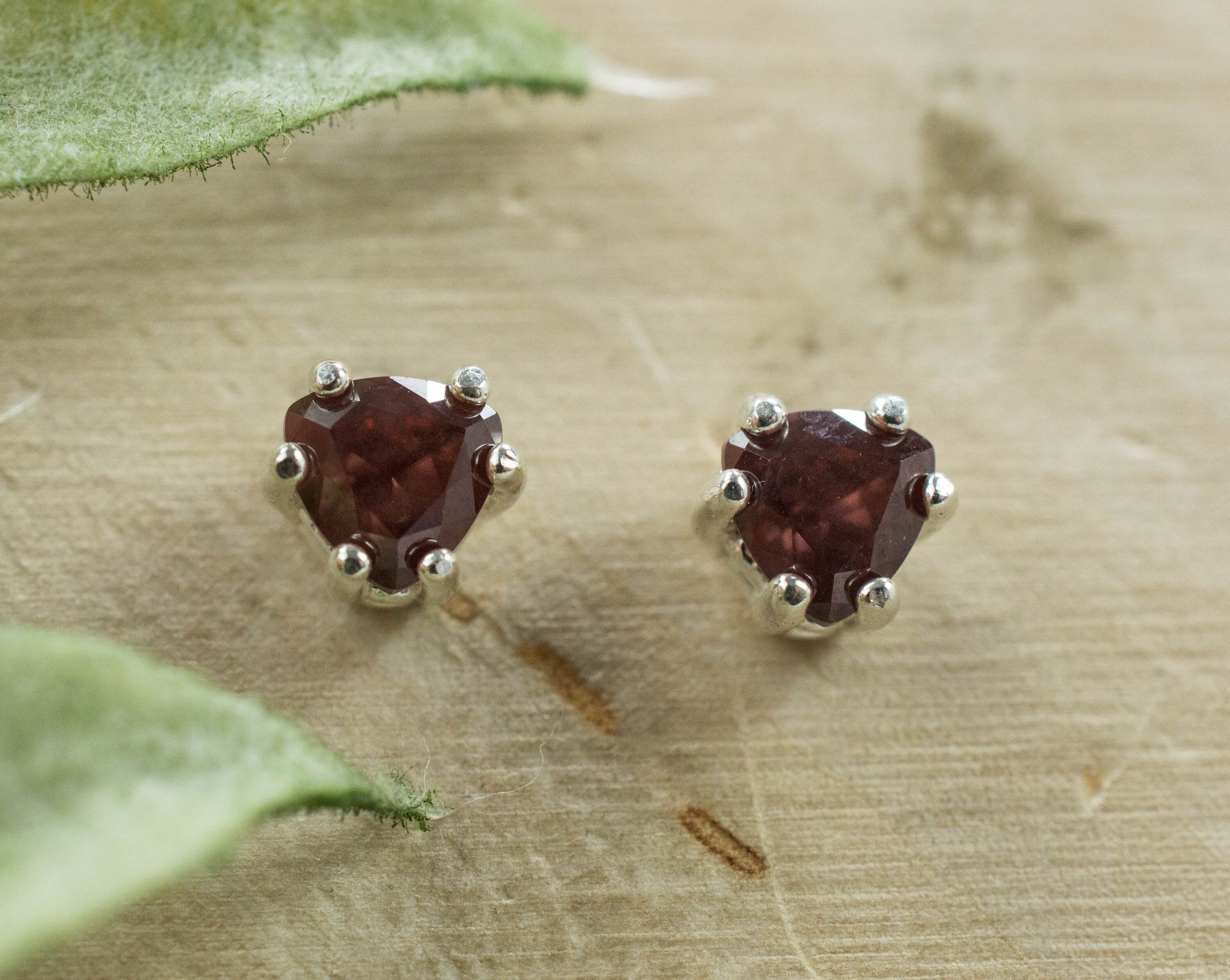 Red Zircon Earrings; Genuine Untreated Tanzania Zircon; 1.330cts - Mark Oliver Gems