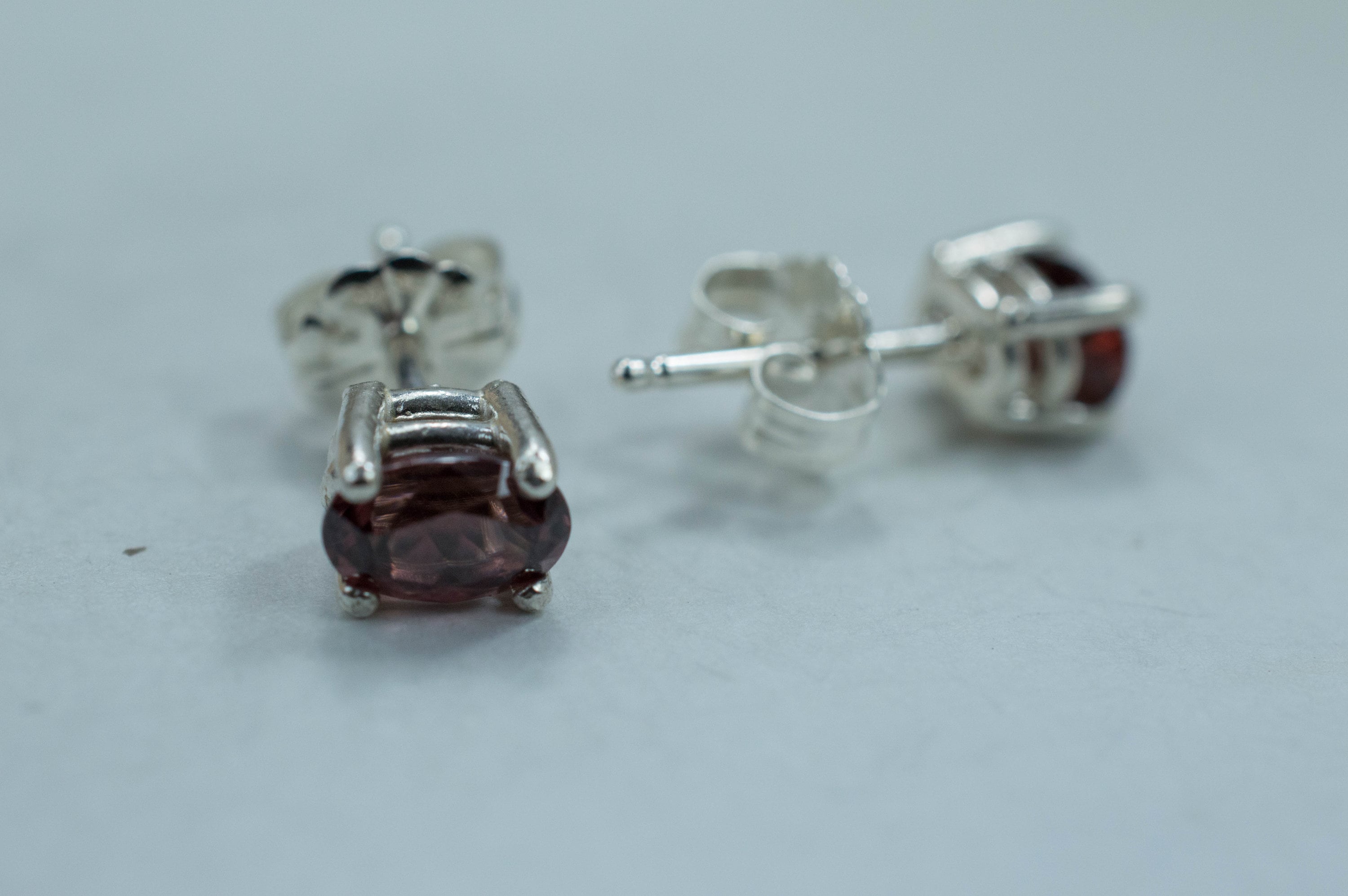 Red Zircon Earrings; Genuine Untreated Tanzania Zircon; 1.440cts - Mark Oliver Gems