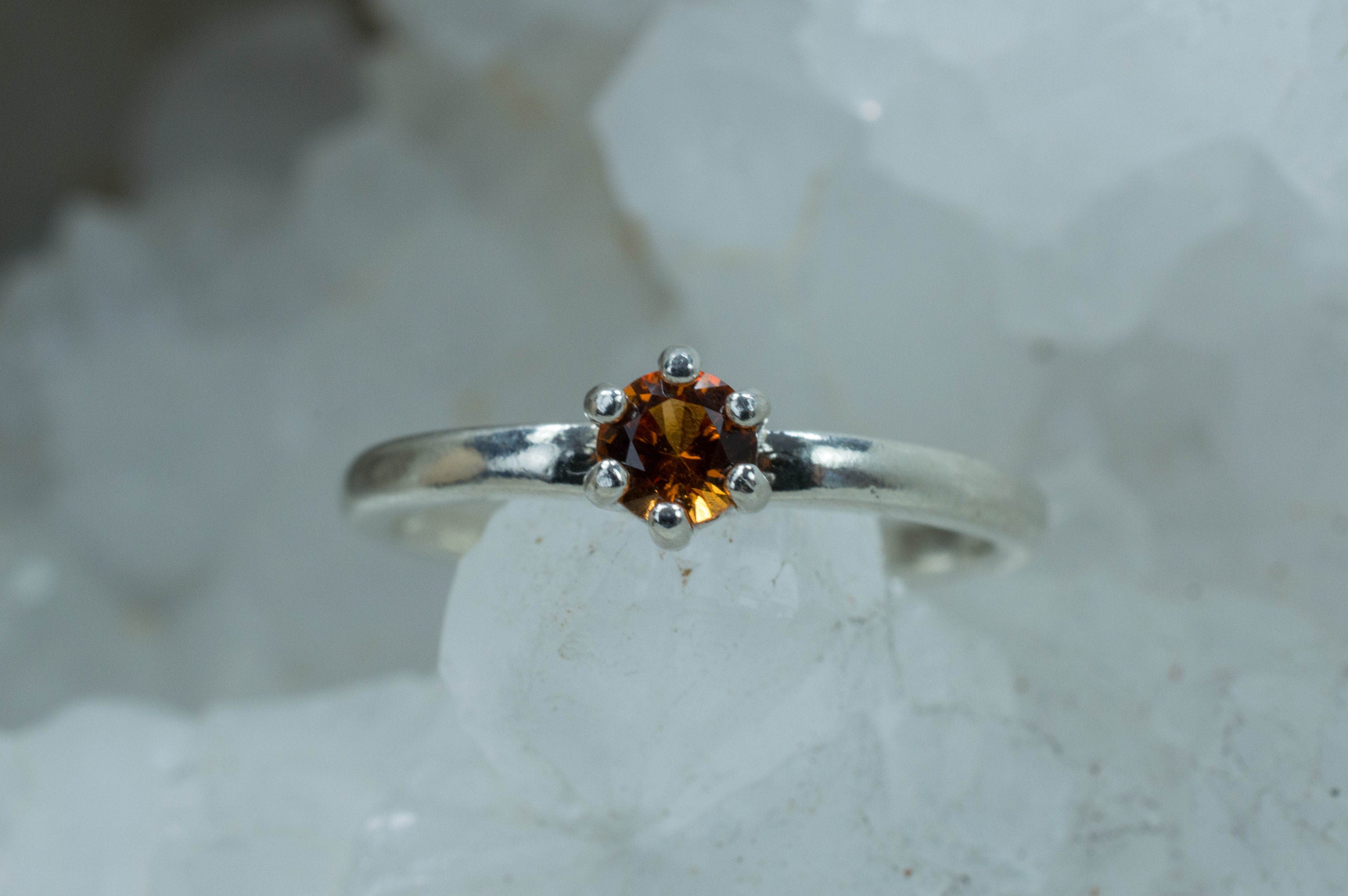 Hessonite Garnet Ring; Genuine Untreated Sri Lanka Garnet - Mark Oliver Gems