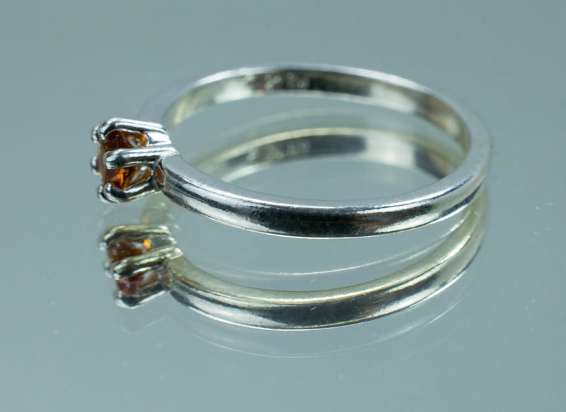Hessonite Garnet Ring; Genuine Untreated Sri Lanka Garnet