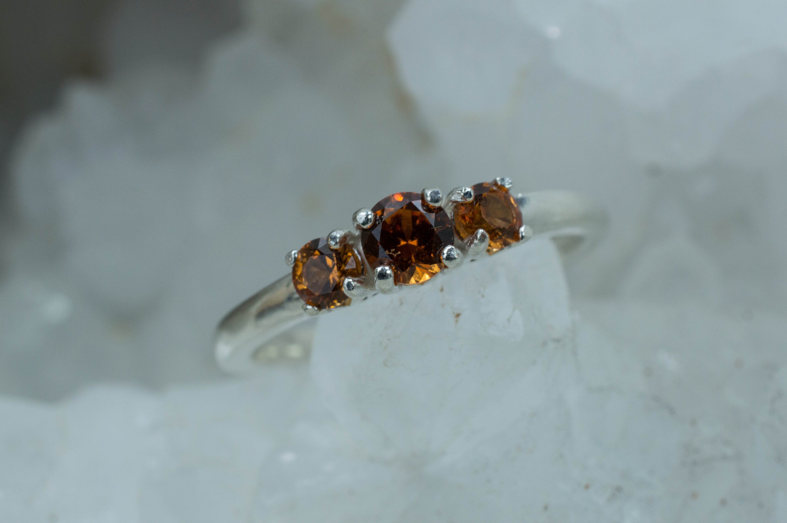 Hessonite Garnet Ring; Genuine Untreated Sri Lanka Garnets - Mark Oliver Gems