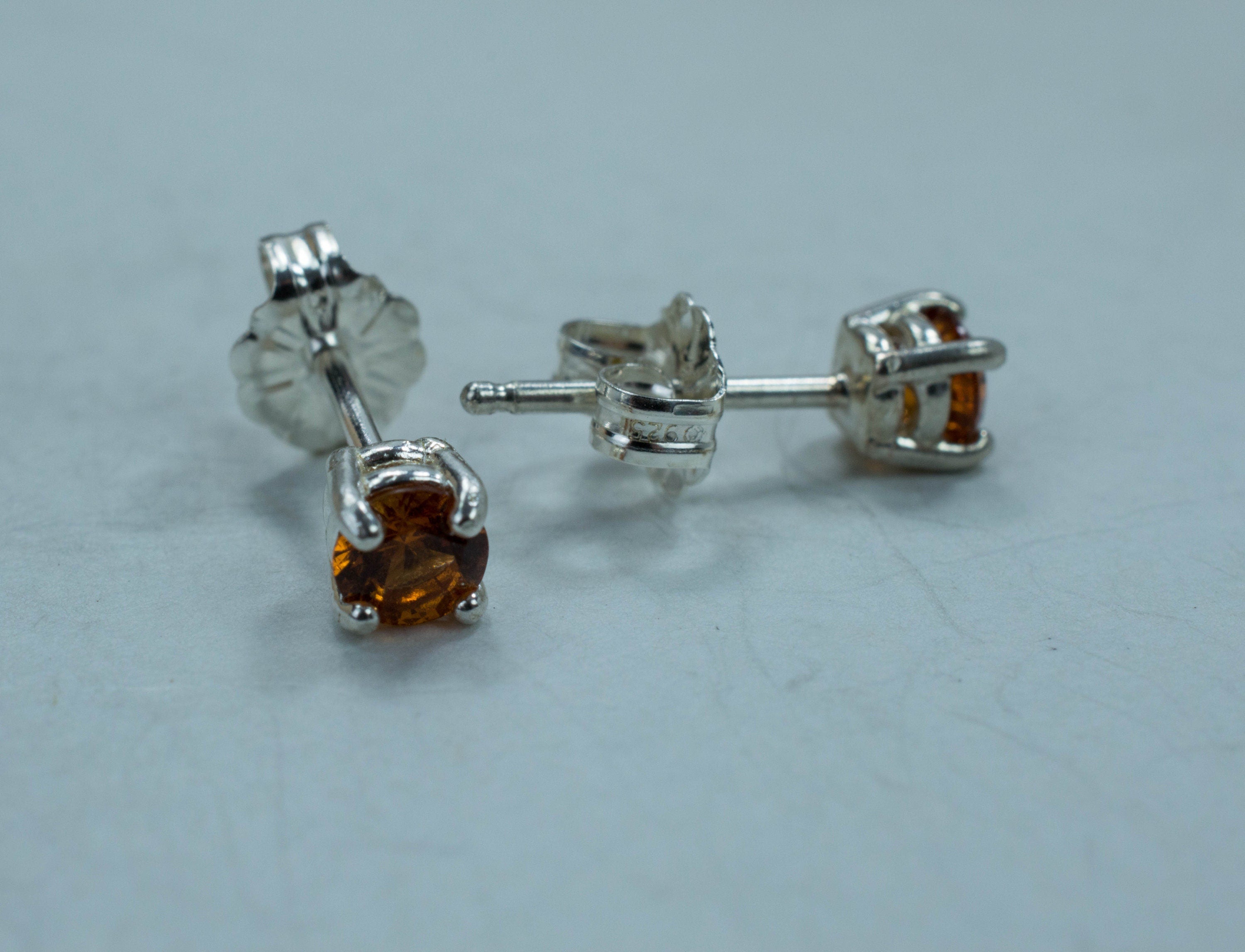 Hessonite Garnet Earrings; Genuine Untreated Sri Lankan Garnet - Mark Oliver Gems