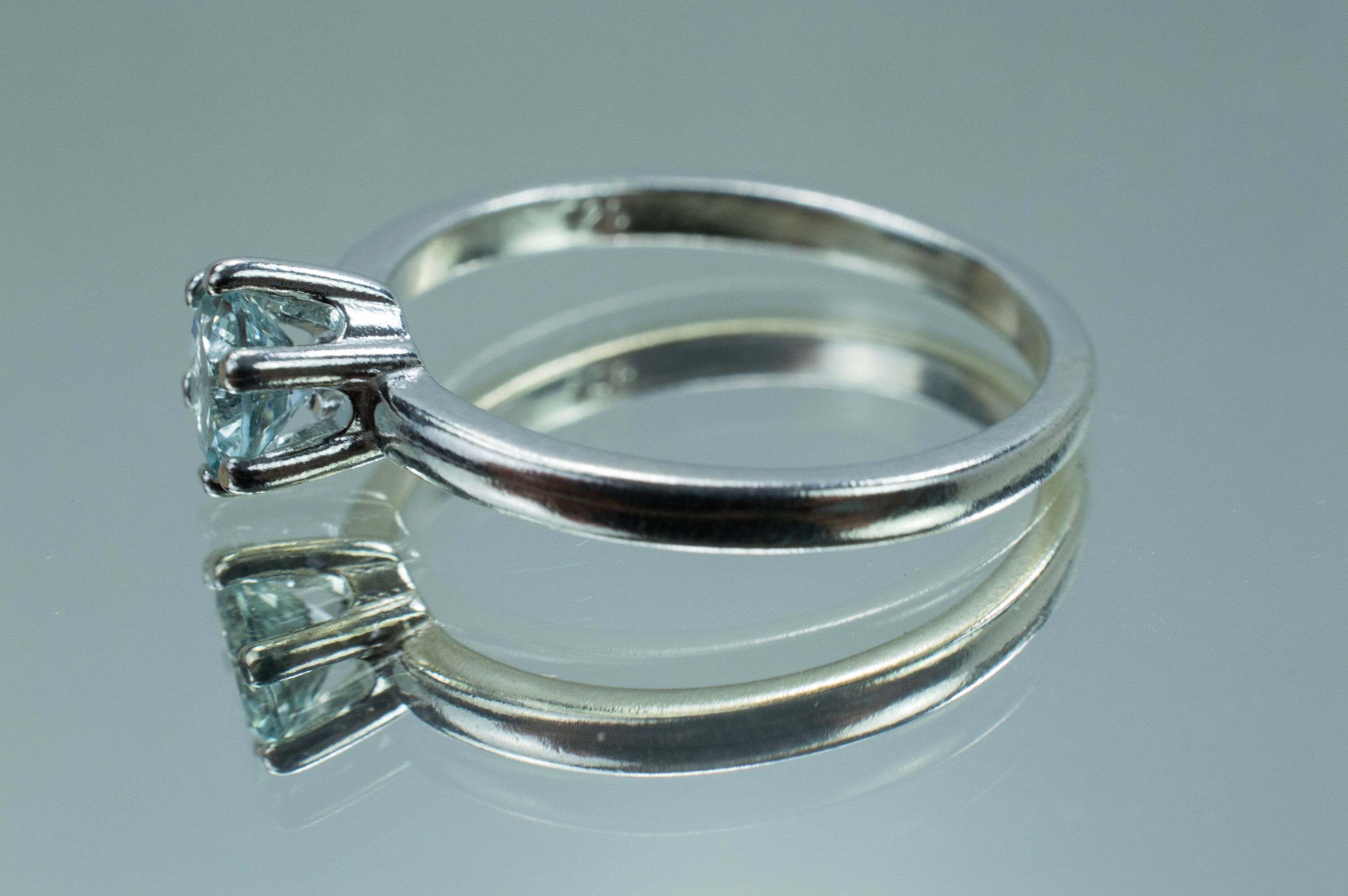 Aquamarine Ring, Genuine Untreated Brazil Aquamarine - Mark Oliver Gems