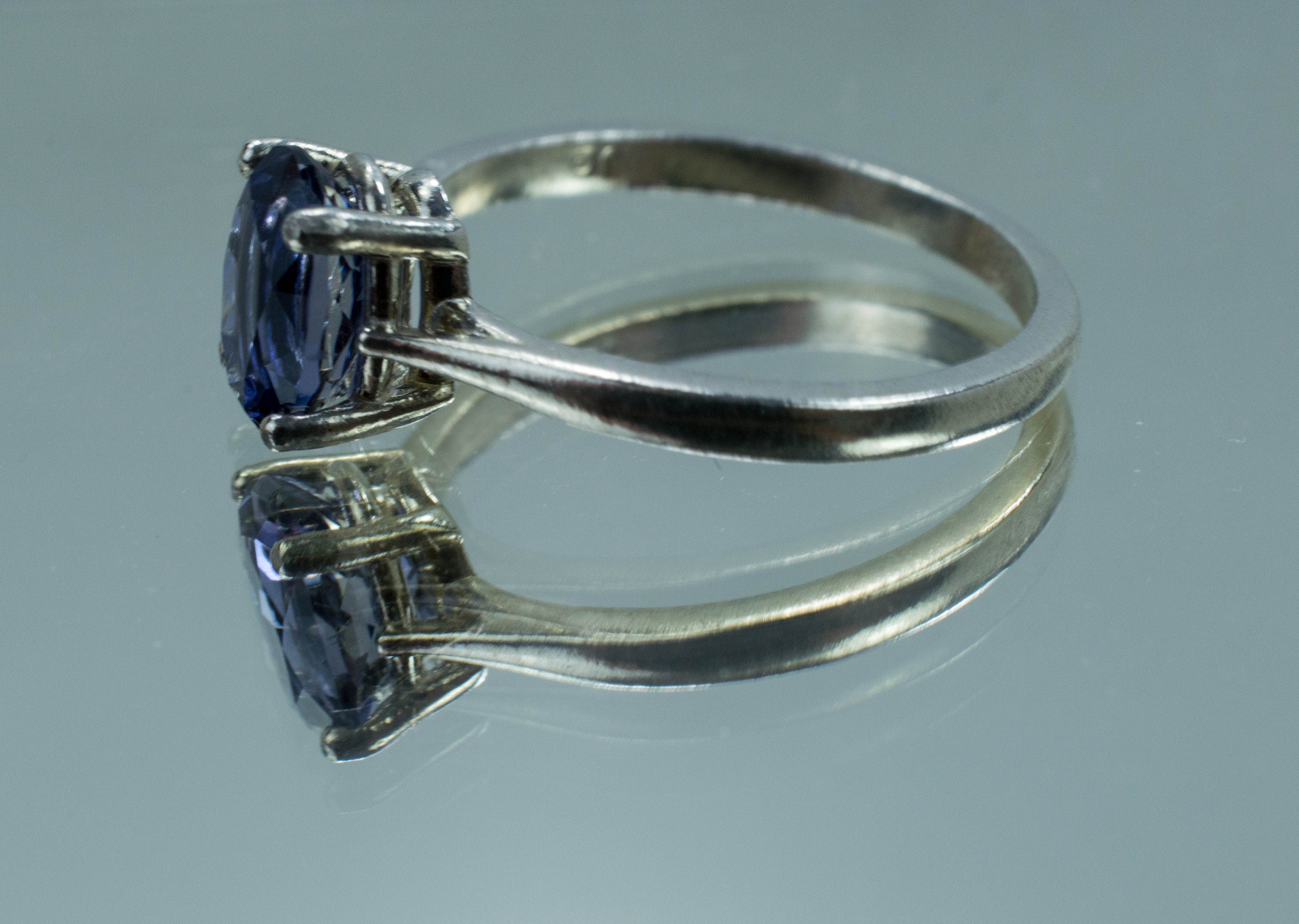 Iolite Ring; Natural Untreated Tanzania Iolite - Mark Oliver Gems