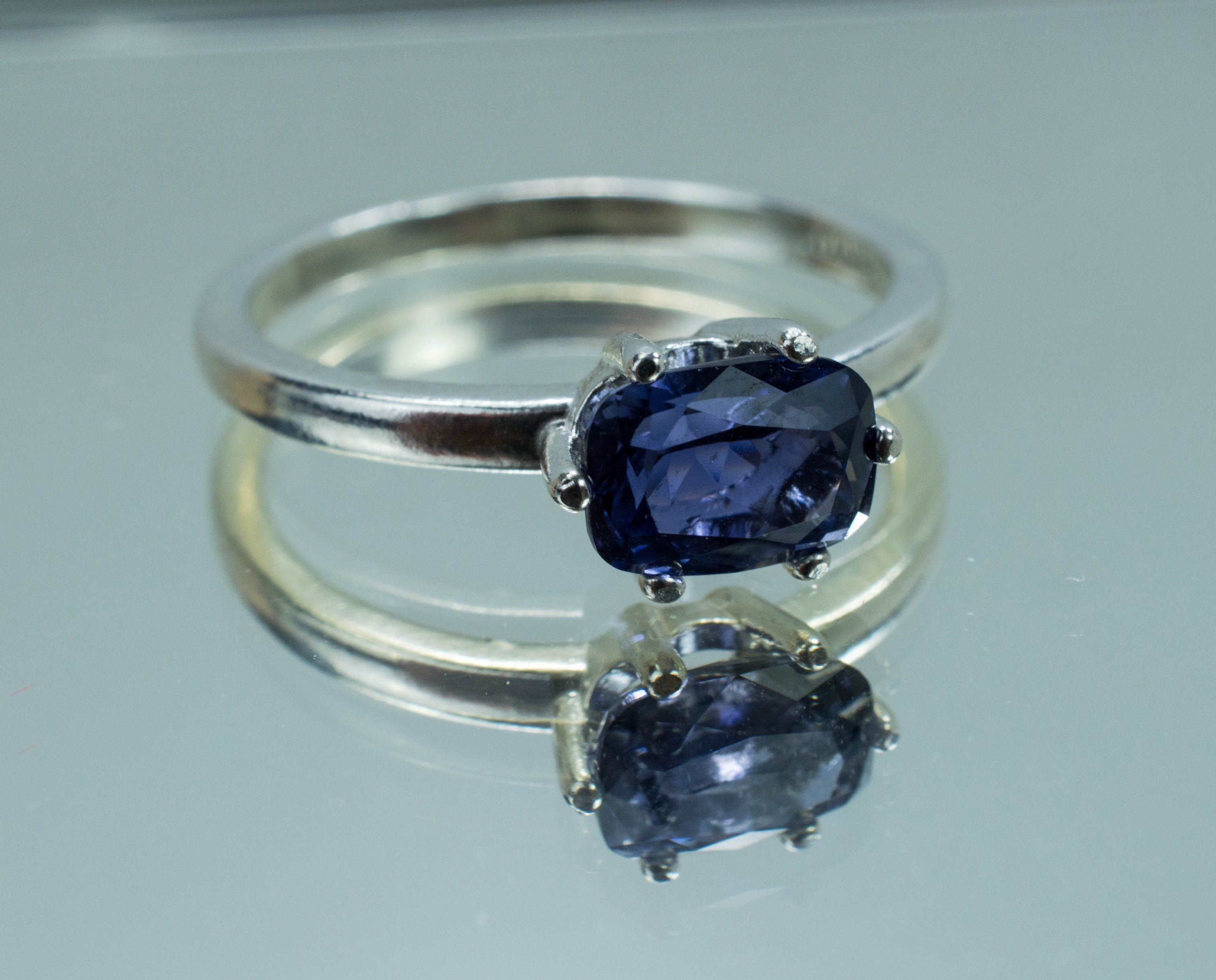 Iolite Ring; Natural Untreated Kenya Iolite - Mark Oliver Gems