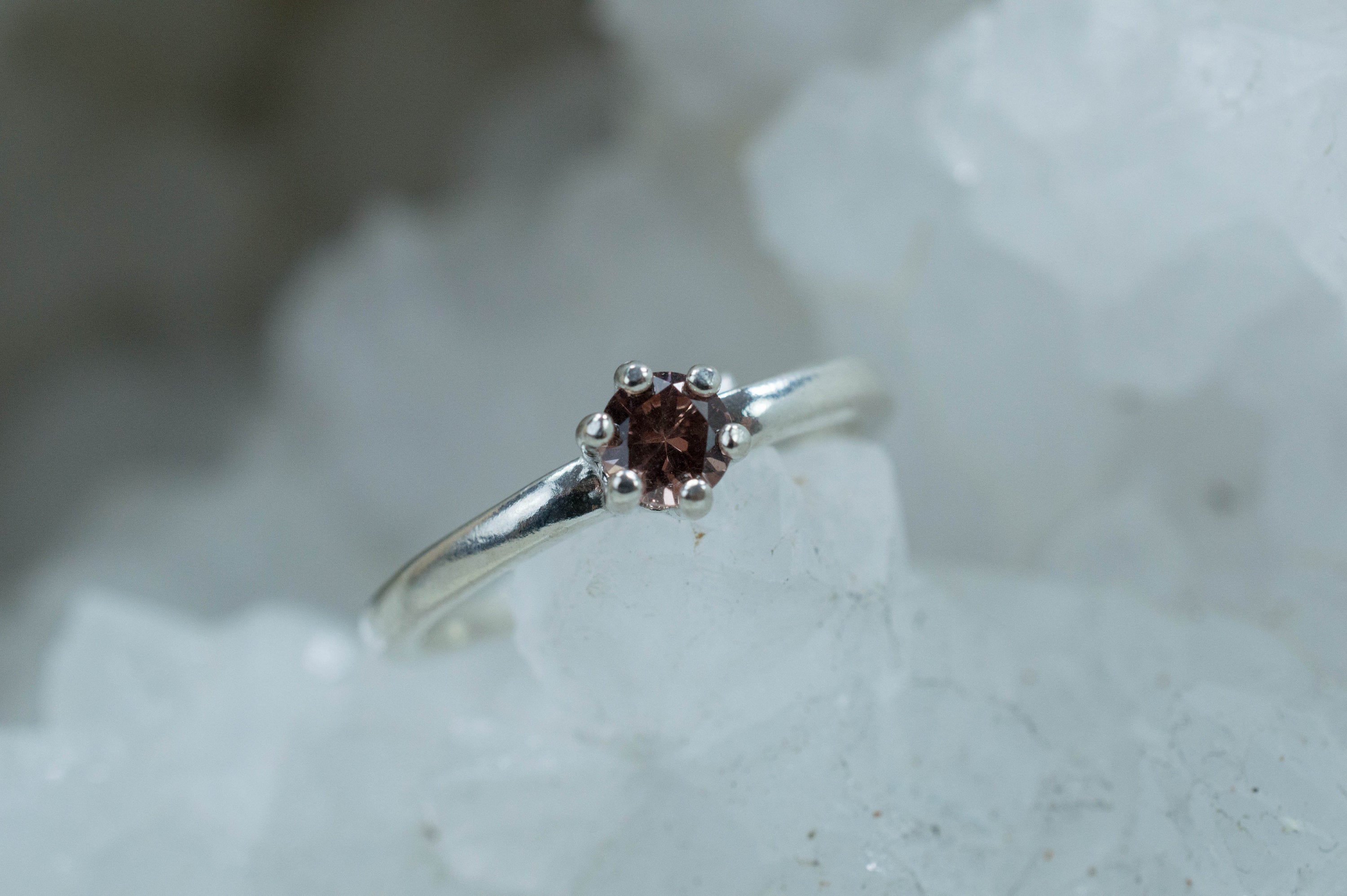 Champagne Garnet Ring, Genuine Untreated Tanzanian Garnet - Mark Oliver Gems