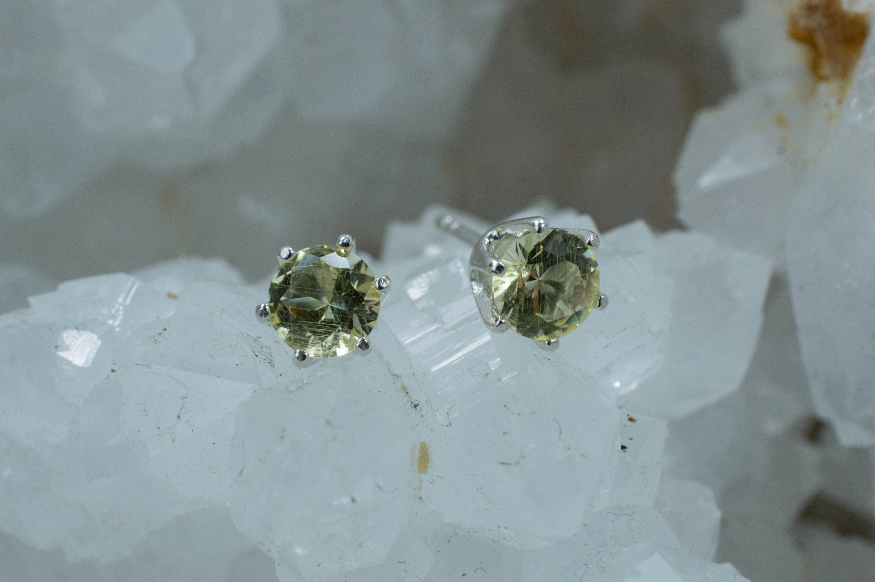 Danburite Earrings; Genuine Untreated Tanzanian Yellow Danburite - Mark Oliver Gems