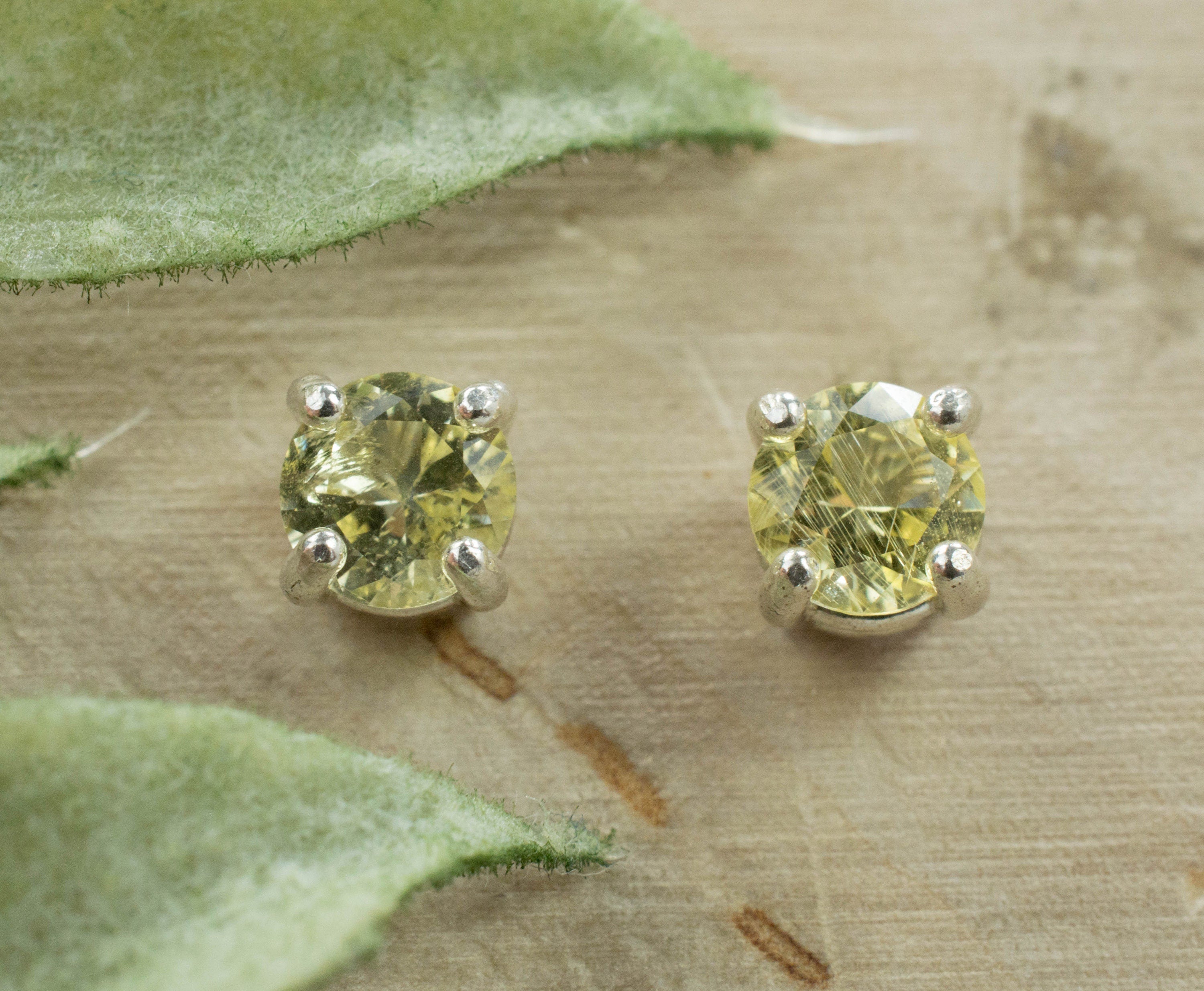 Danburite Earrings; Genuine Untreated Tanzania Yellow Danburite - Mark Oliver Gems