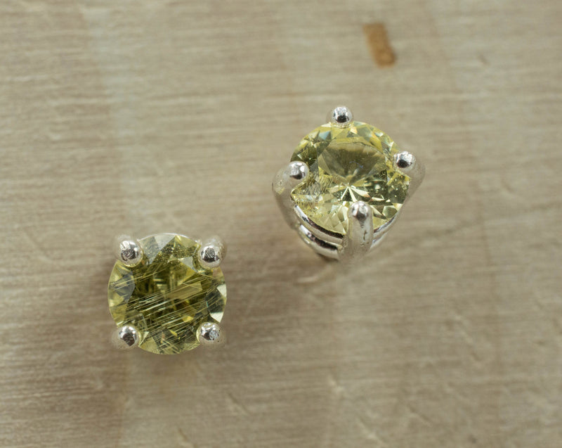 Danburite Earrings; Genuine Untreated Tanzania Yellow Danburite