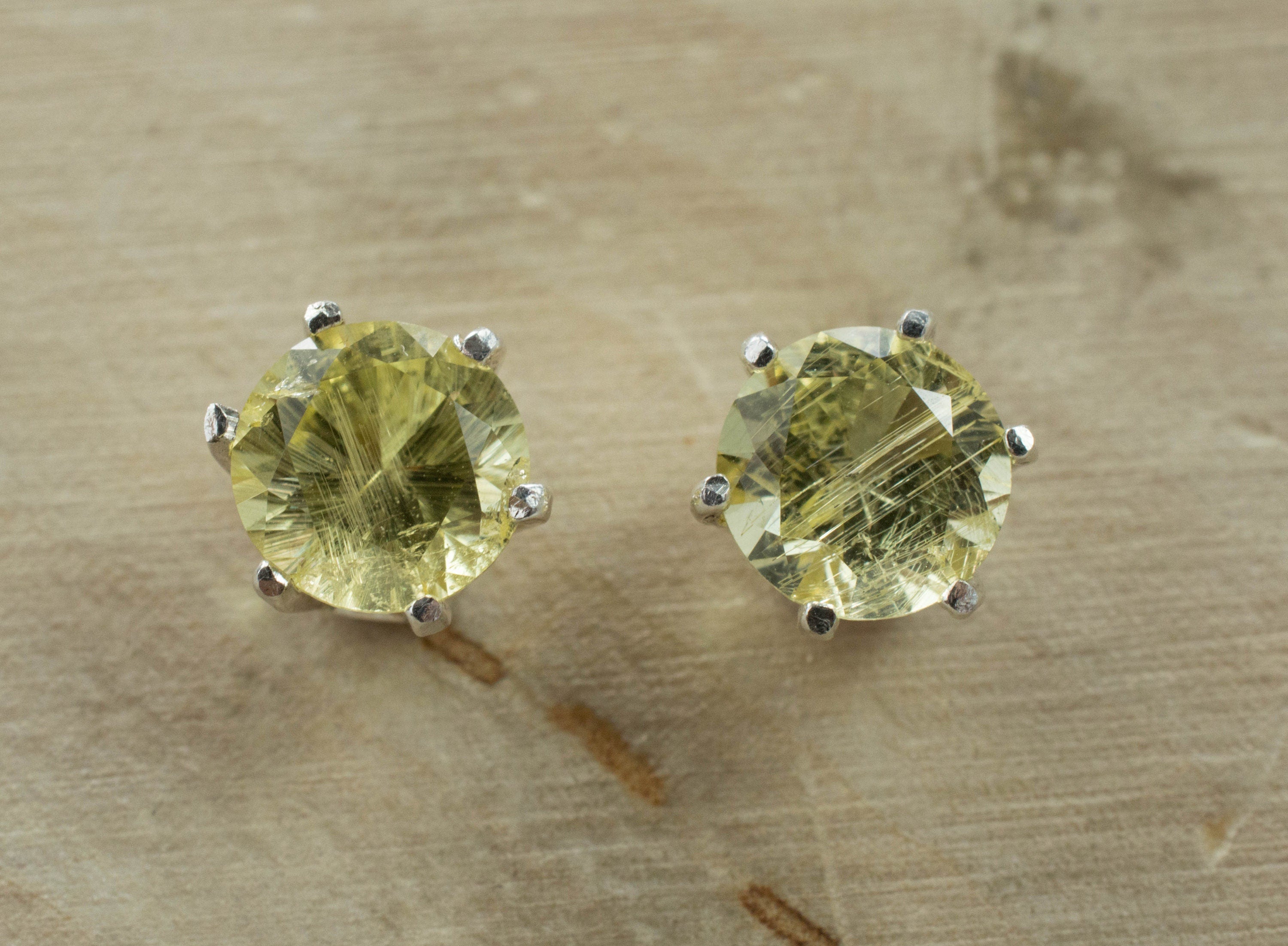 Danburite Earrings; Genuine Untreated Tanzanian Mined Yellow Danburite - Mark Oliver Gems